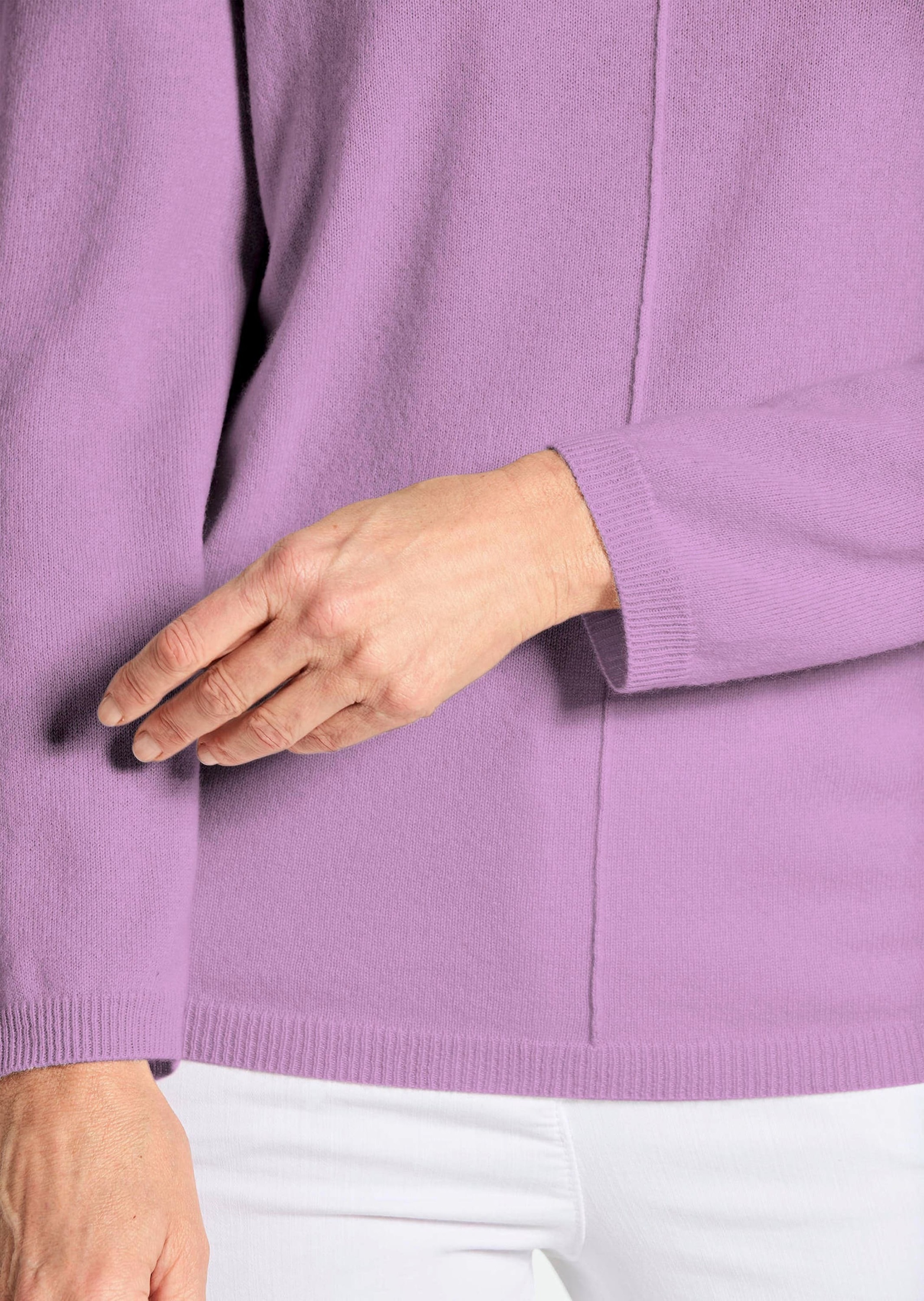 GOLDNER Strickpullover »Kurzgröße Kaschmirpullover mit V-Ausschnitt«