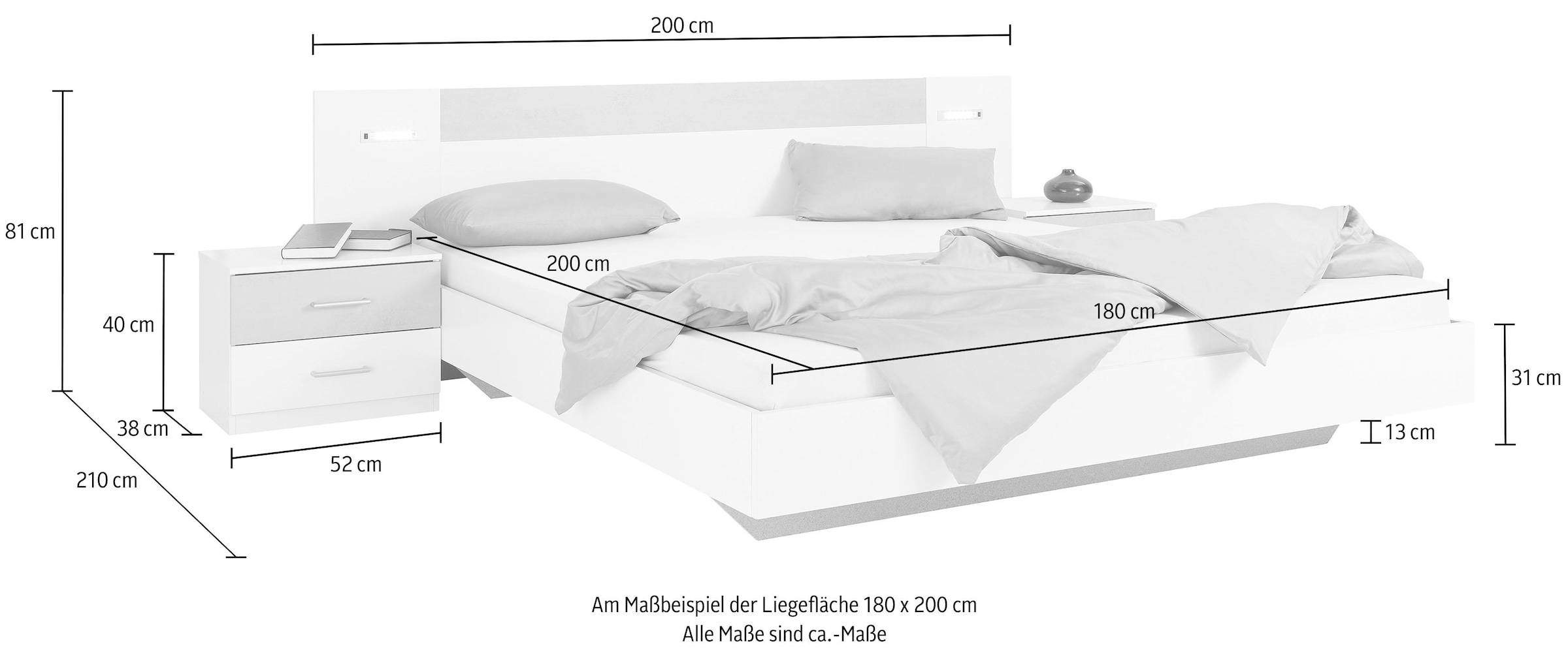 Wimex Bettanlage »Angie« Set, 3 Stk. tlg.