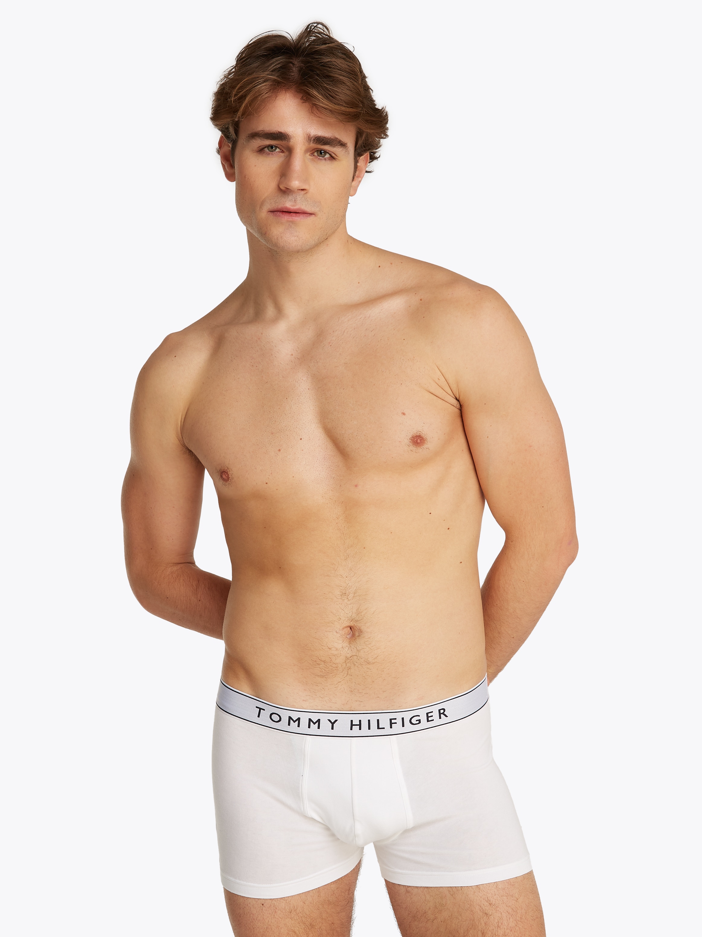 Tommy Hilfiger Underwear Trunk »3P TRUNK DTM« Packung, 3er, 3 Stk. tlg., mit Logobund