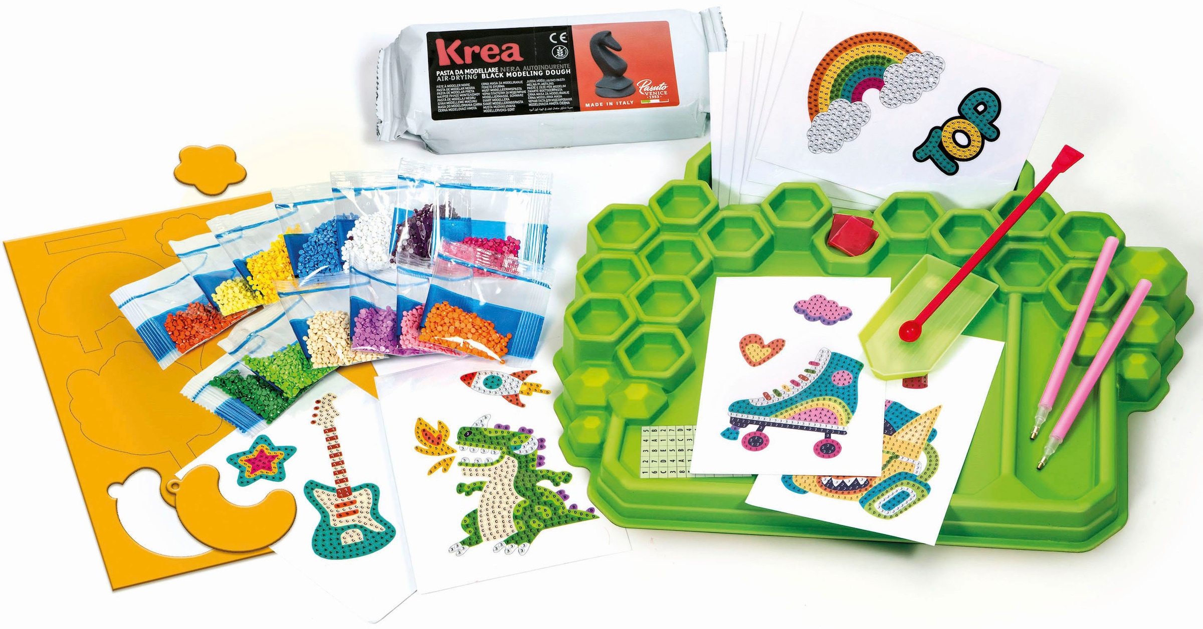 Clementoni® Kreativset »idea! Funkelnde 3D-Sticker«, Made in Europe