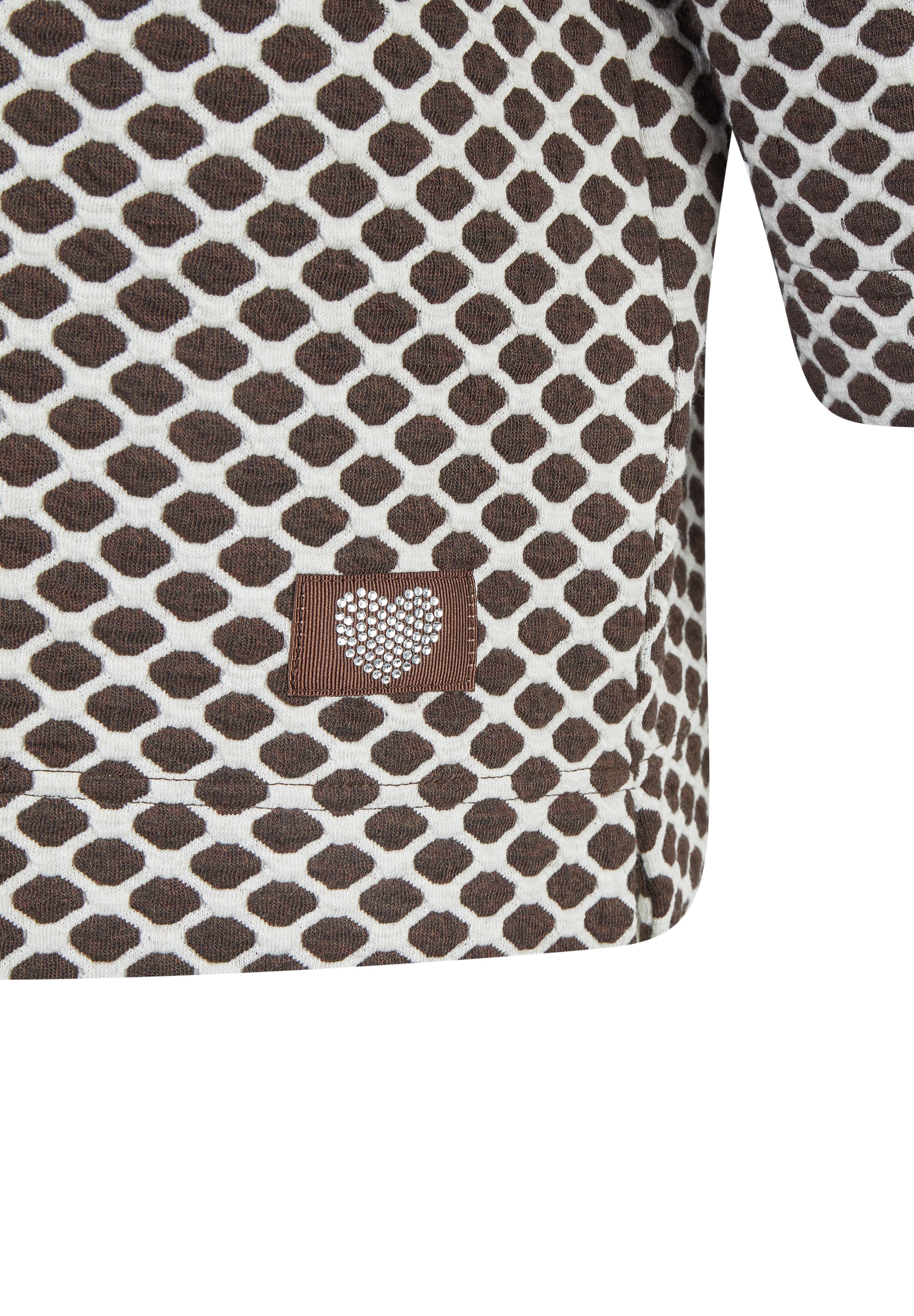 Rabe 3/4-Arm-Shirt mit Allover-Muster und Viskose/Stretch