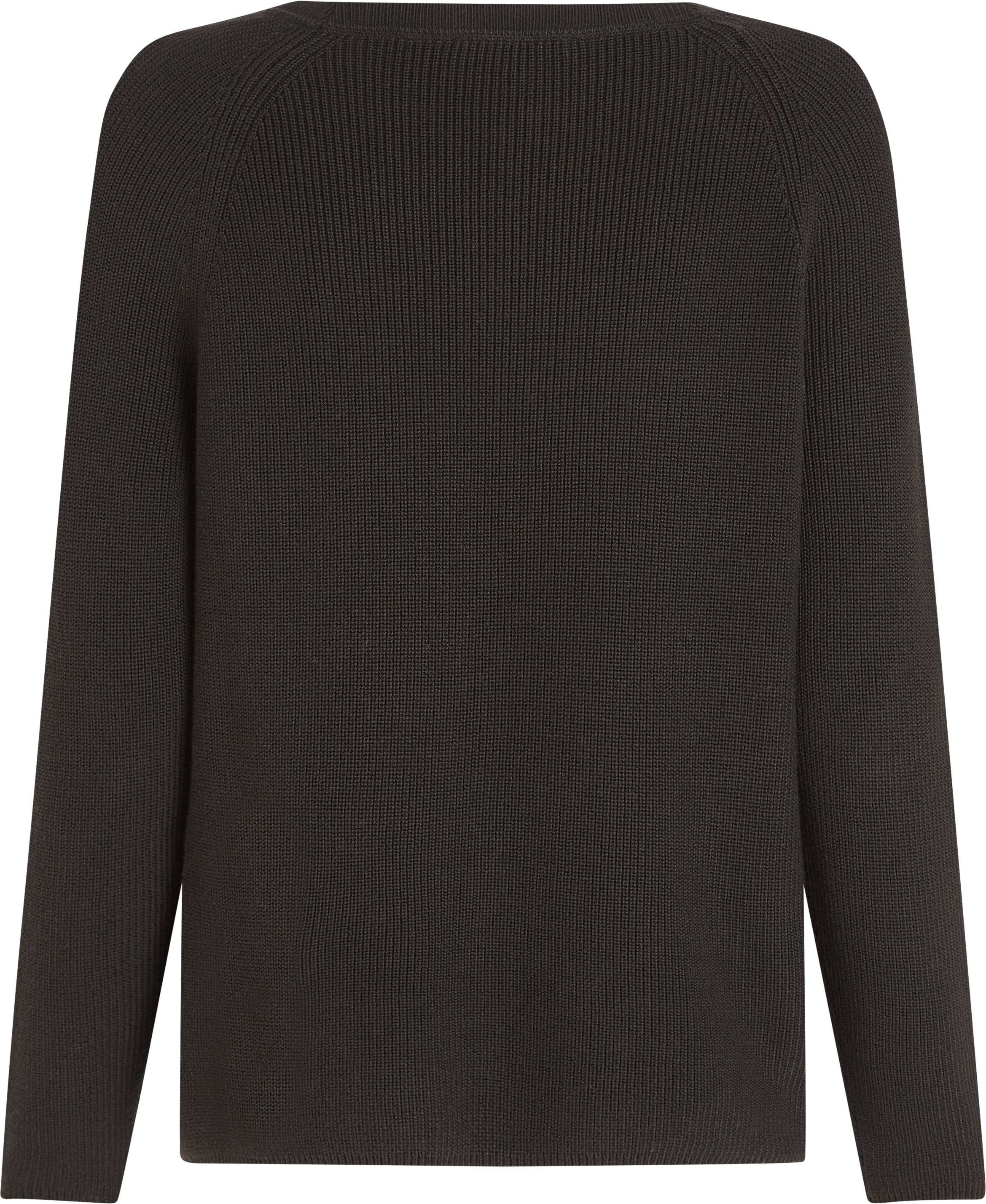 Tommy Hilfiger Strickpullover »CO CARDI FINE GG LS BOAT-NK SWT«, mit Raglanärmel, Logostickerei