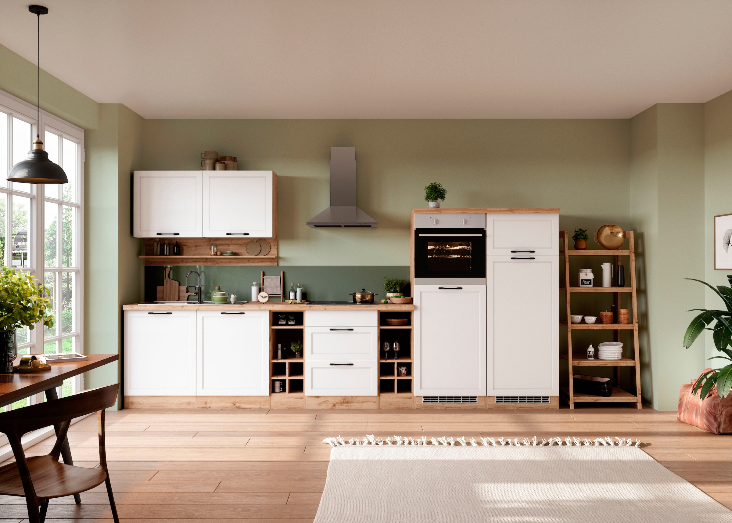 KOCHSTATION Küchenzeile »KS-Lana« 360 cm breit, wahlweise mit oder ohne E-Geräte