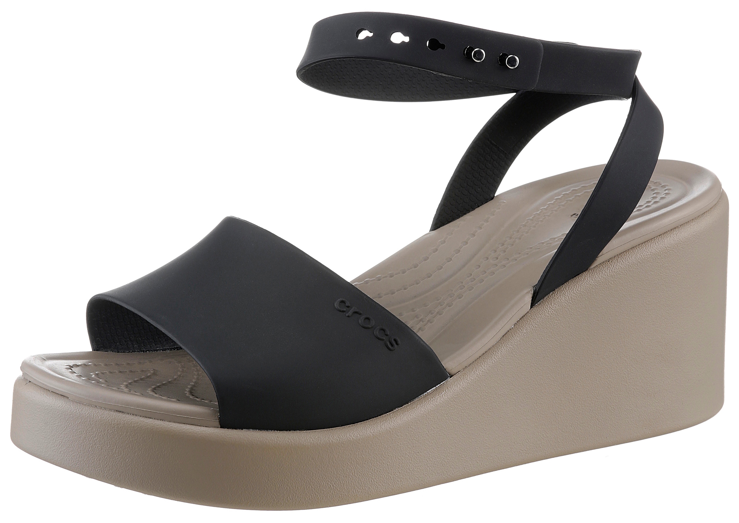 Crocs Keilsandalette »Brooklyn Ankle Strap Wedge«, Plateausandale, Sandale in Bequemweite G...