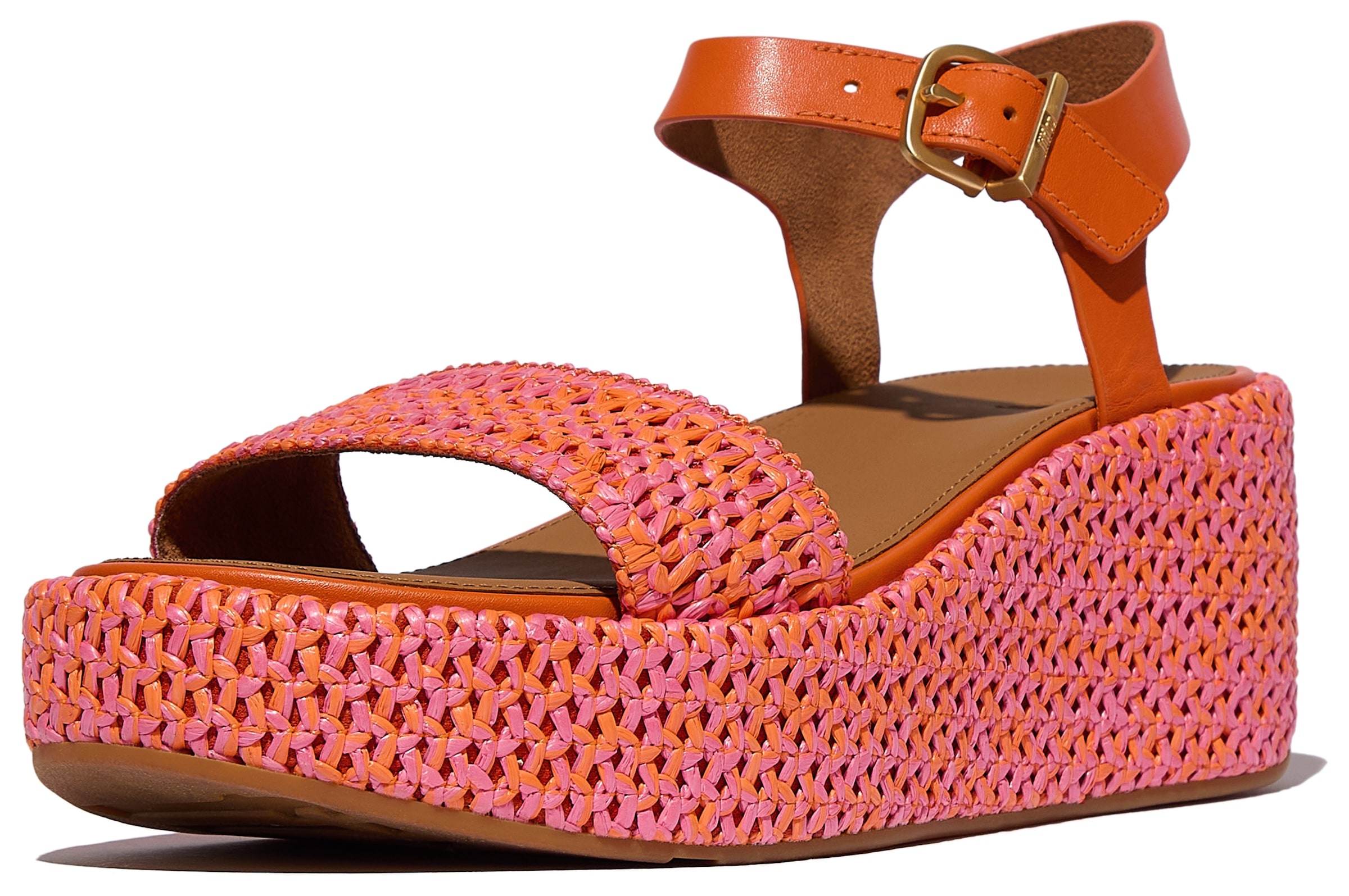 Fitflop Keilsandalette »PLATFFORMS WOVEN WEDGE«, Plateau Sandale, Sommerschuh in raffinierter Optik