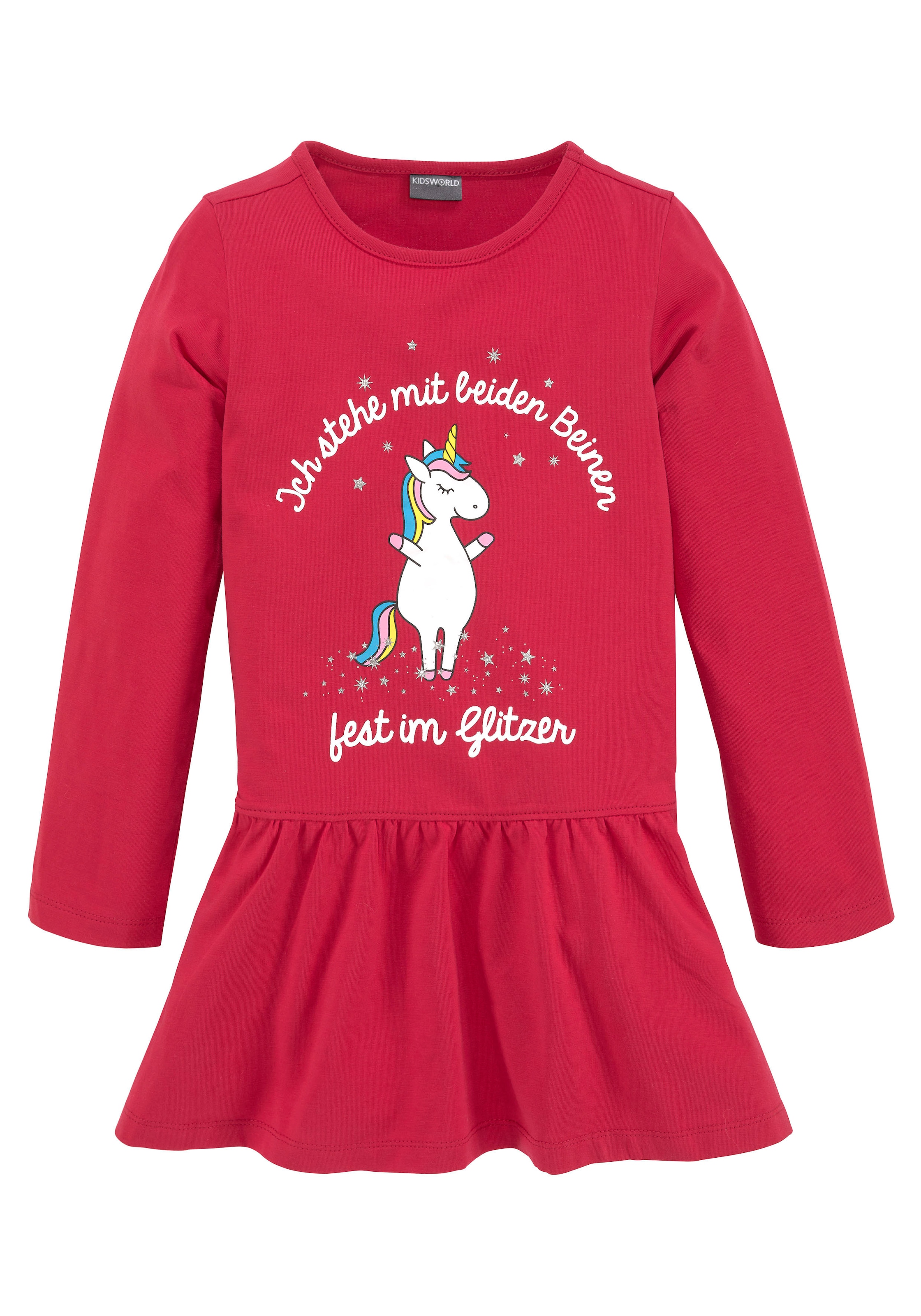 KIDSWORLD Jerseykleid »Einhorn«, mit Sprüchedruck