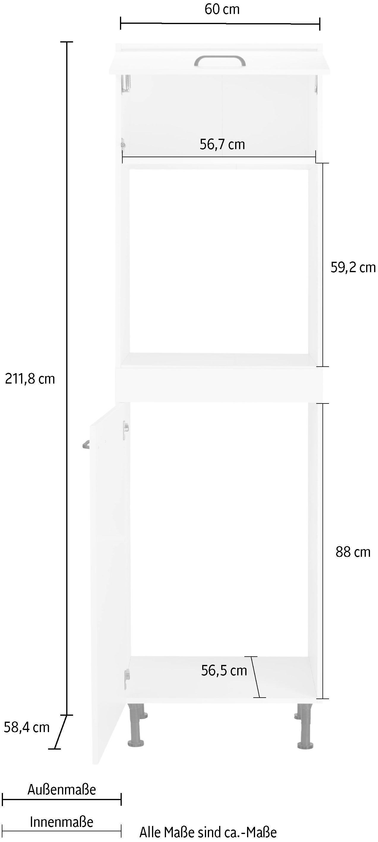 OPTIFIT Backofen/Kühlumbauschrank »Elga«, mit Soft-Close-Funktion, höhenverstellbaren  Füßen, Breite 60 cm bequem bestellen