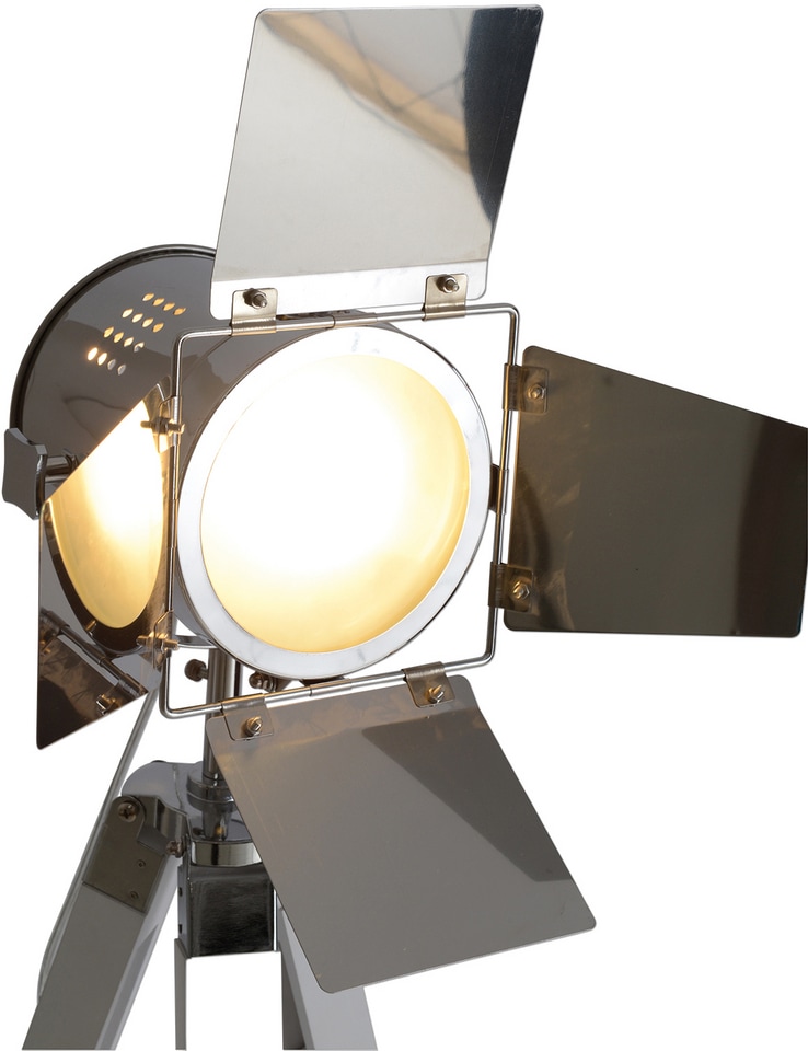 näve Stehlampe »Hollywood«, 1 flammig, Leuchtmittel E27 | ohne Leuchtmittel, Stehleuchte Dreibein aus Holz, Lampe höhenverstellbar, schwenkbar