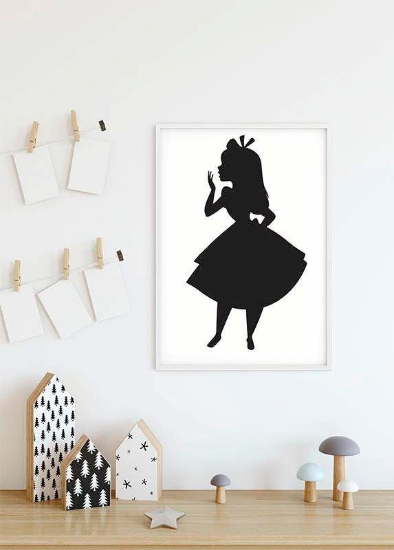 Komar Bild »Alice Silhouette« Disney 1 Stk. tlg. Wandbild zur Dekoration im Kinderzimmer - ohne Rahmen