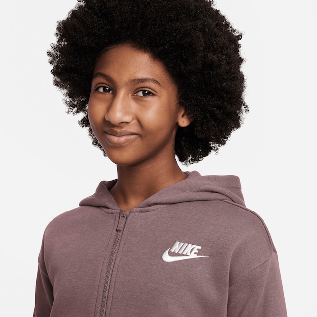 Fleece Full-Zip Sportswear Hoodie« Nike bei ♕ Big »Club Kapuzensweatjacke (Girls\') Kids\'