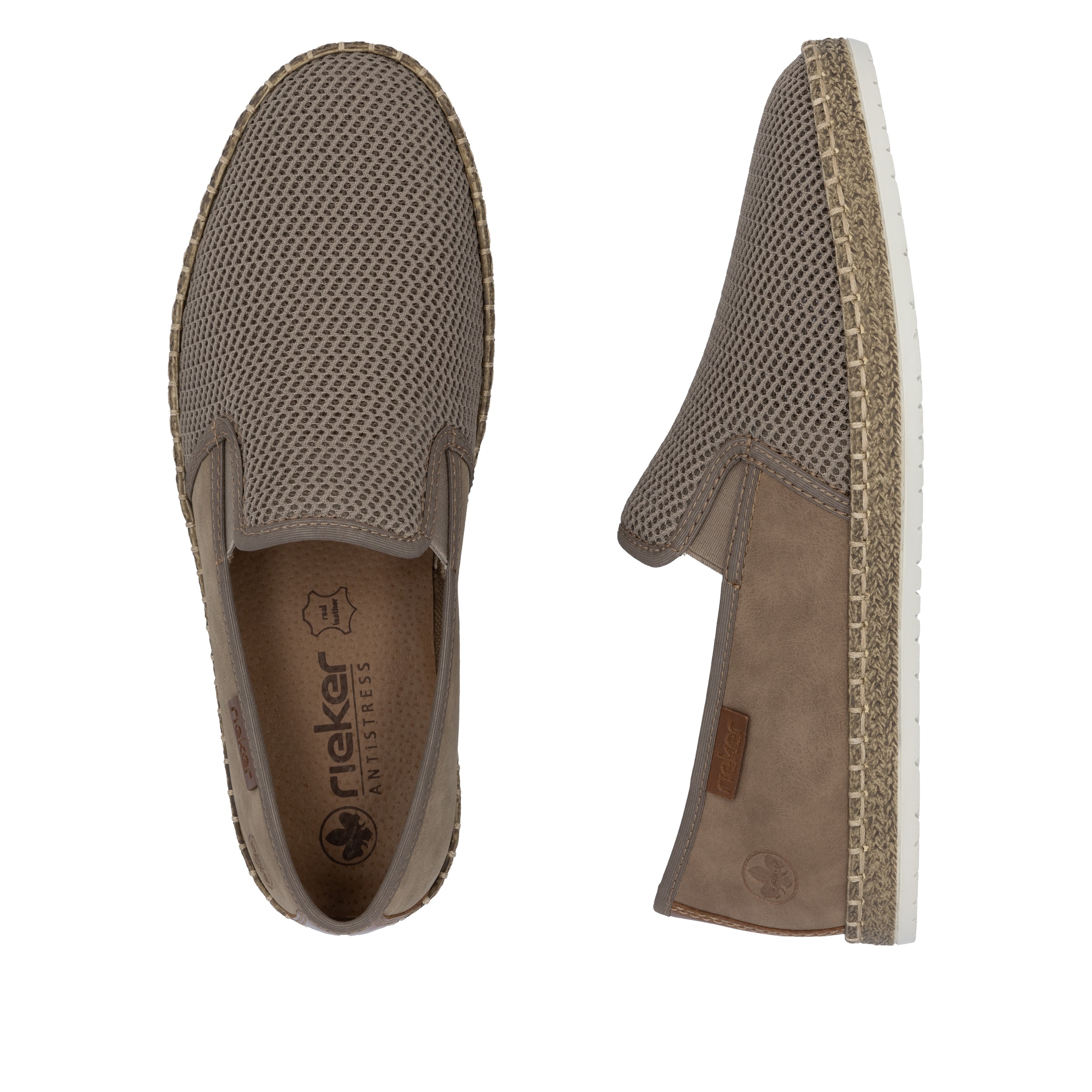 Rieker Espadrille, Slipper, Strandschuh, Sommerschuh mit Stretcheinsätzen