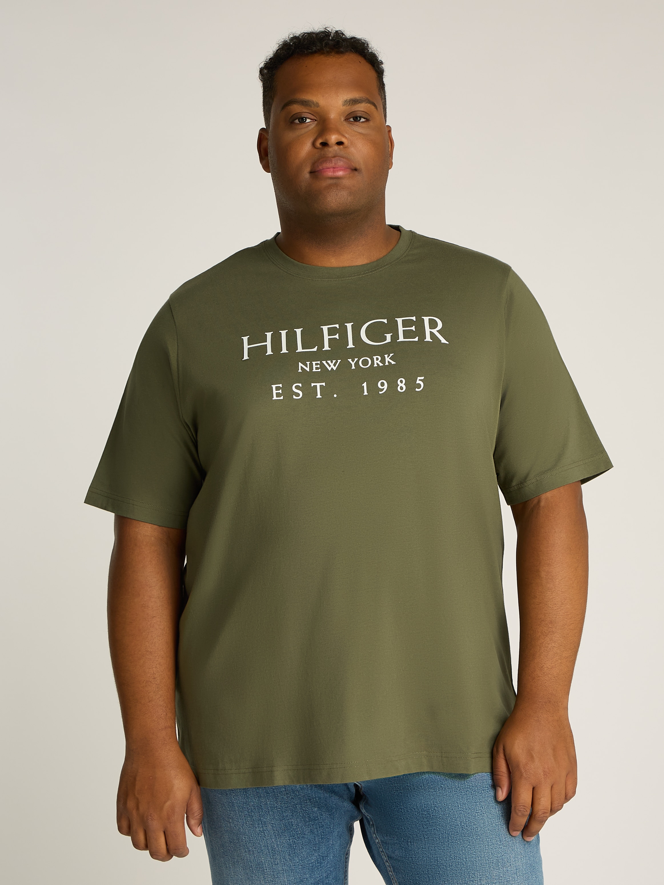 Rundhalsshirt »BT-BIG HILFIGER TEE-T«, in Großen Größen, mit Logoschriftzug, Rundhals