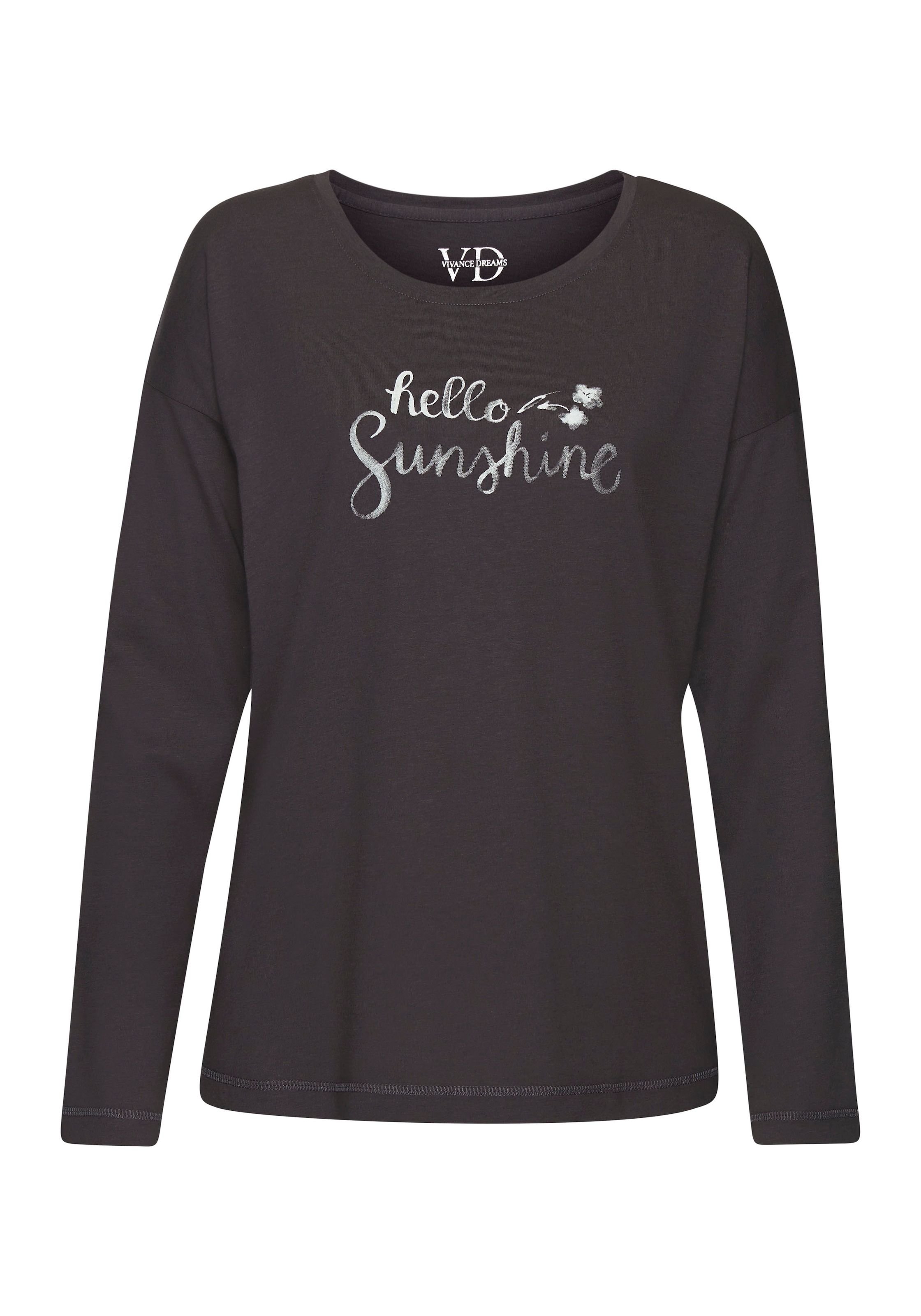 Vivance Dreams Pyjamaoberteil 1-teilig,  mit Frontdruck