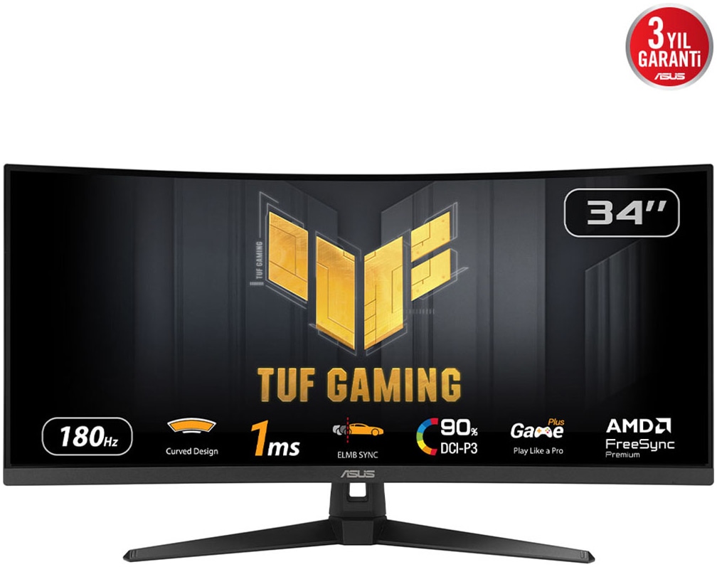 Asus LED-Monitor »VG34VQ3B« 86 cm/34 ″  3440 x 1440 px UWQHD 1 Reaktionszeit 180 Hz