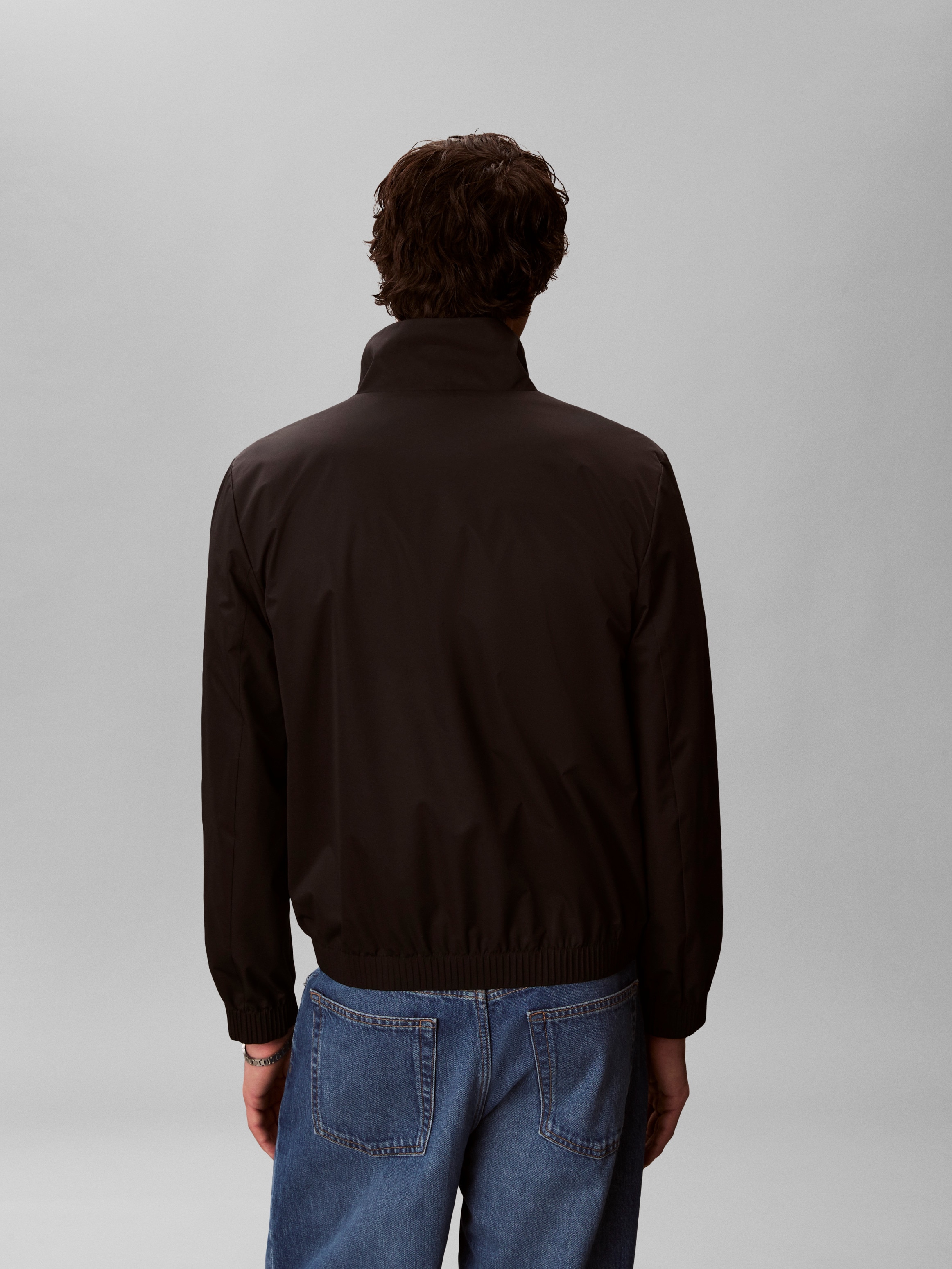 Calvin Klein Windbreaker »LS NYLON STAND COLLAR WINDBREAKE« ohne Kapuze Regular fit mit Stehkragen
