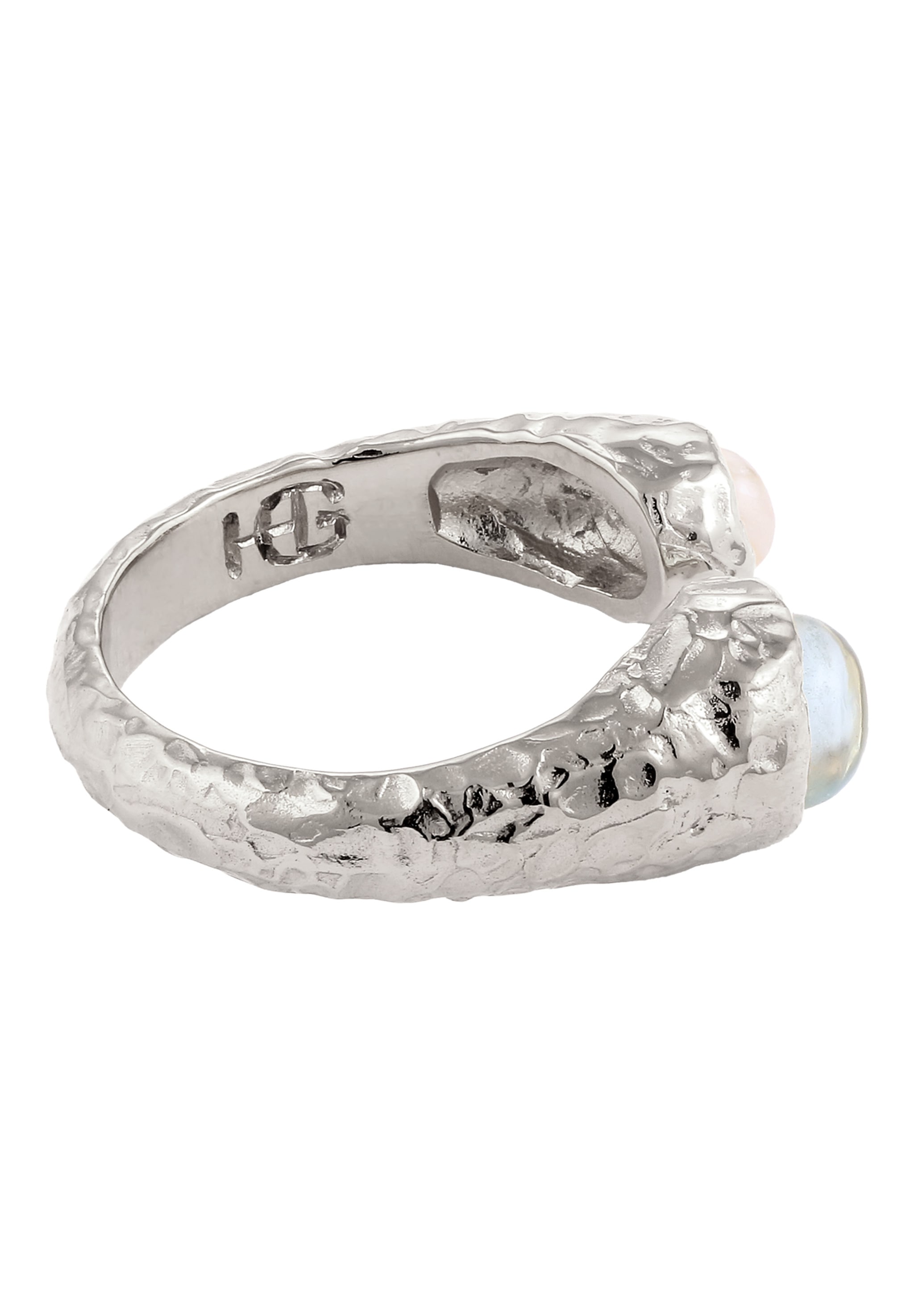 HAZE & GLORY Silberring »Ring Mondstein Aquamarin Hellblau 925 Sterling Silber«