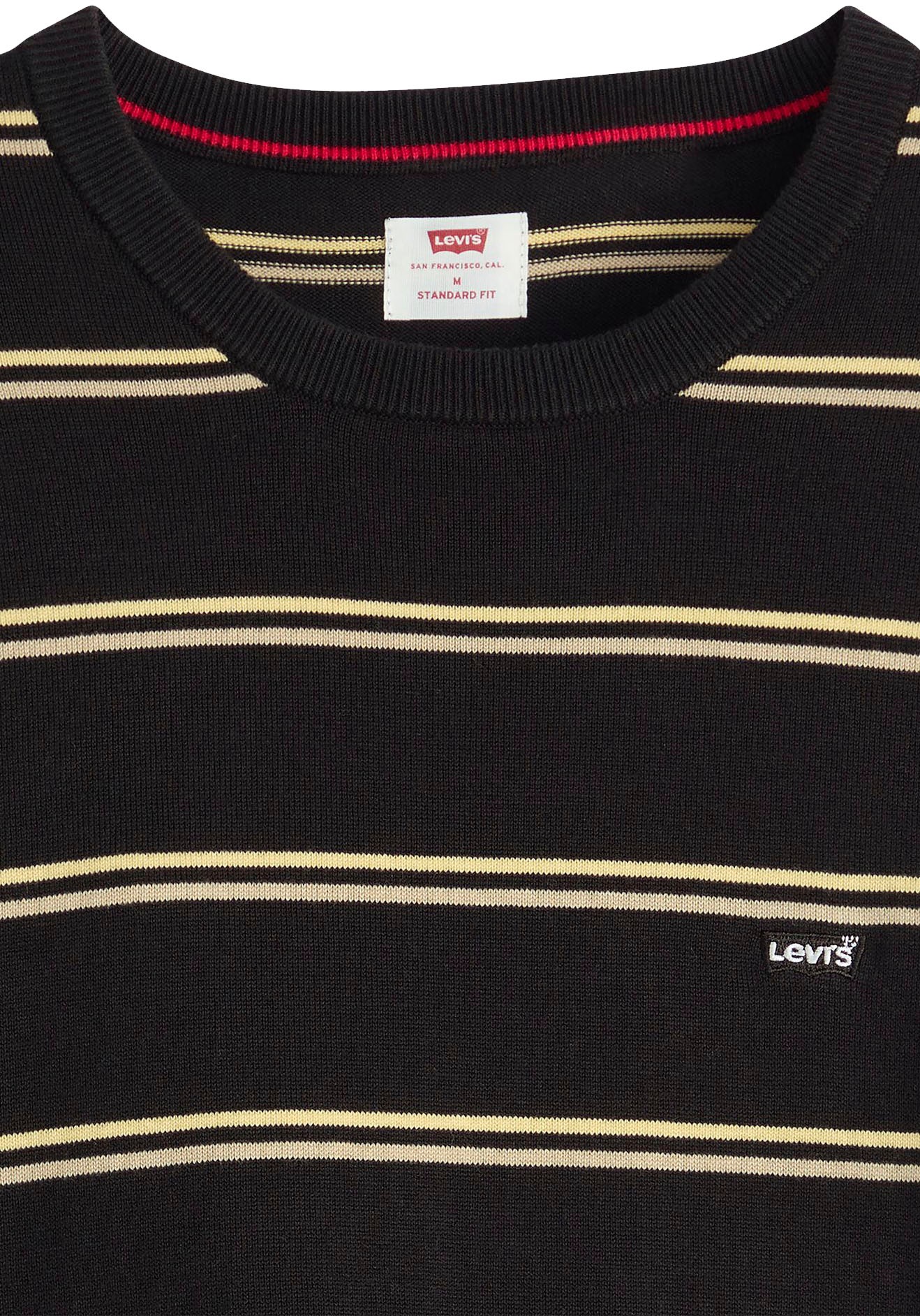 Levi's® Rundhalspullover, Formstabiler Feinstrick dank Elasthan