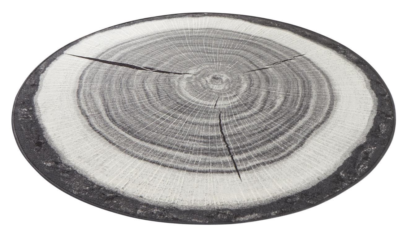 HANSE Home Teppich »Baumstamm«, rund, 6 mm Höhe, Holz Optik, Natur, Rutschfest, Wohnzimmer, Schlafzimmer, Esszimmer