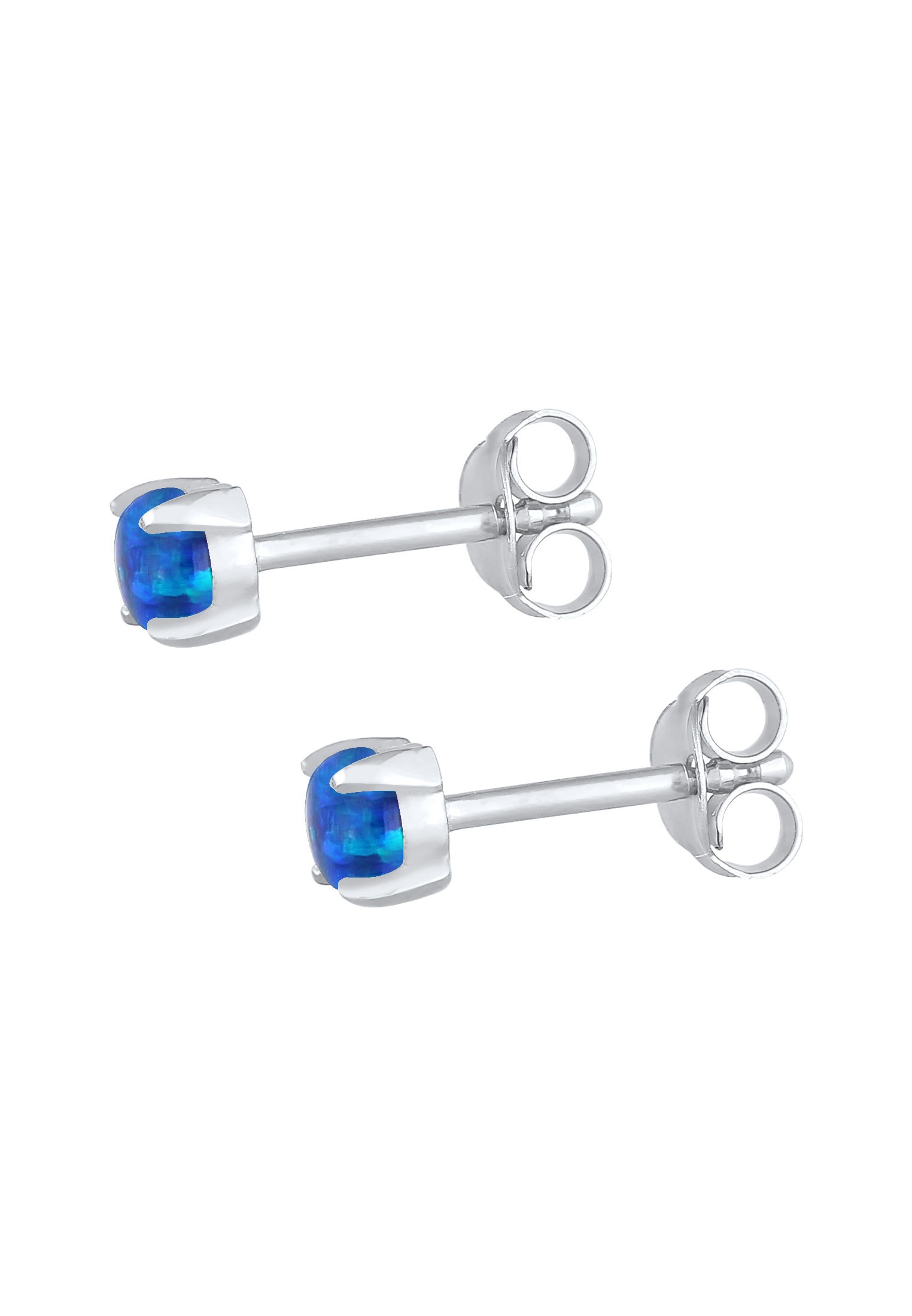Elli Paar Ohrstecker »Ohrringe Stecker Opal Rund Synthetisch 925 Silber«