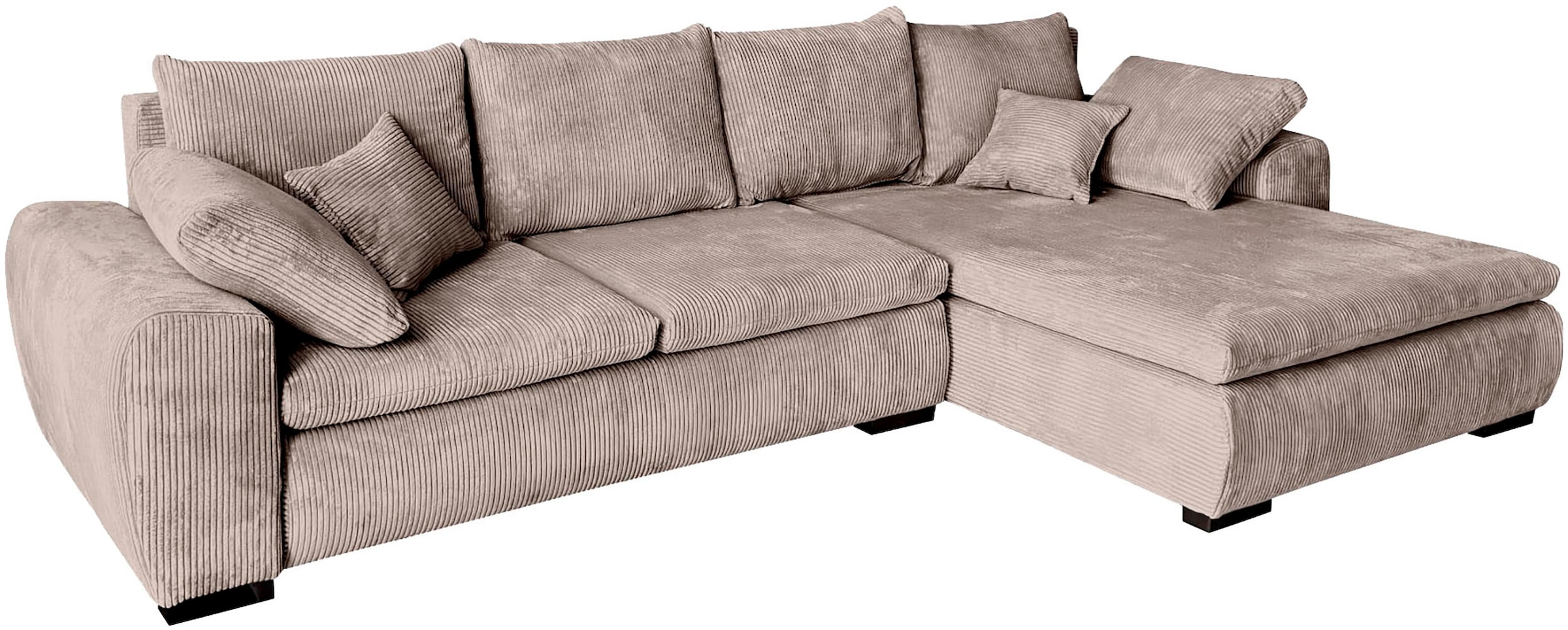 Home affaire Ecksofa »Cara Mia L-Form, B: 325 cm, XXL-Sofa mit 4 Zierkissen« optional Schlaffunktion & Bettkasten, Liegefl. 145x270 cm