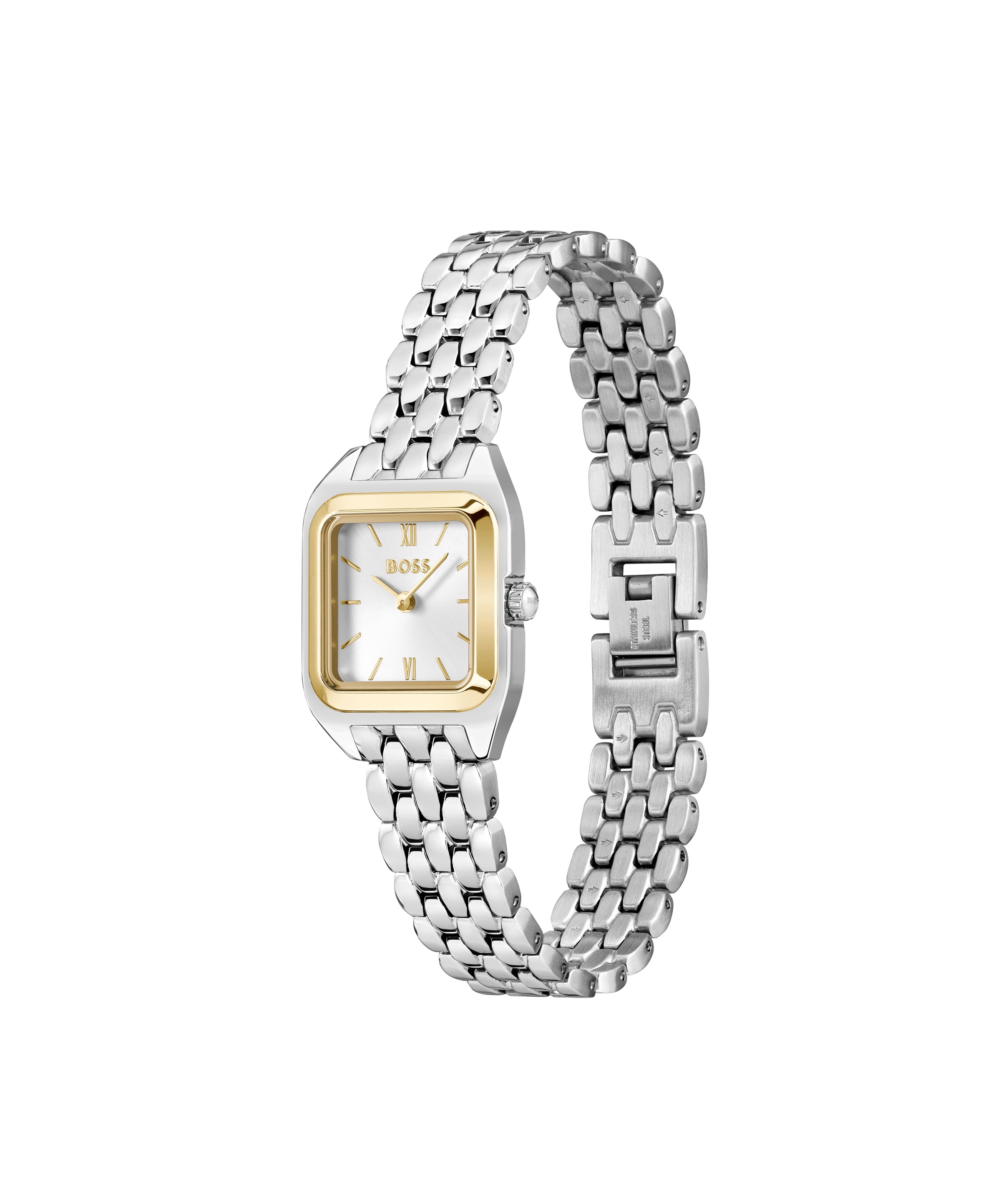 BOSS Quarzuhr »MAE PETITE« Armbanduhr, Damenuhr, Edelstahlarmband, analog