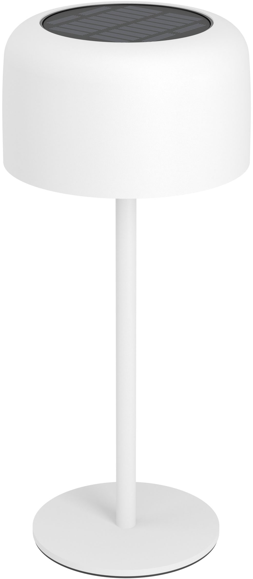Roccanova White Solar LED Rechargeable Touch Table Lamp