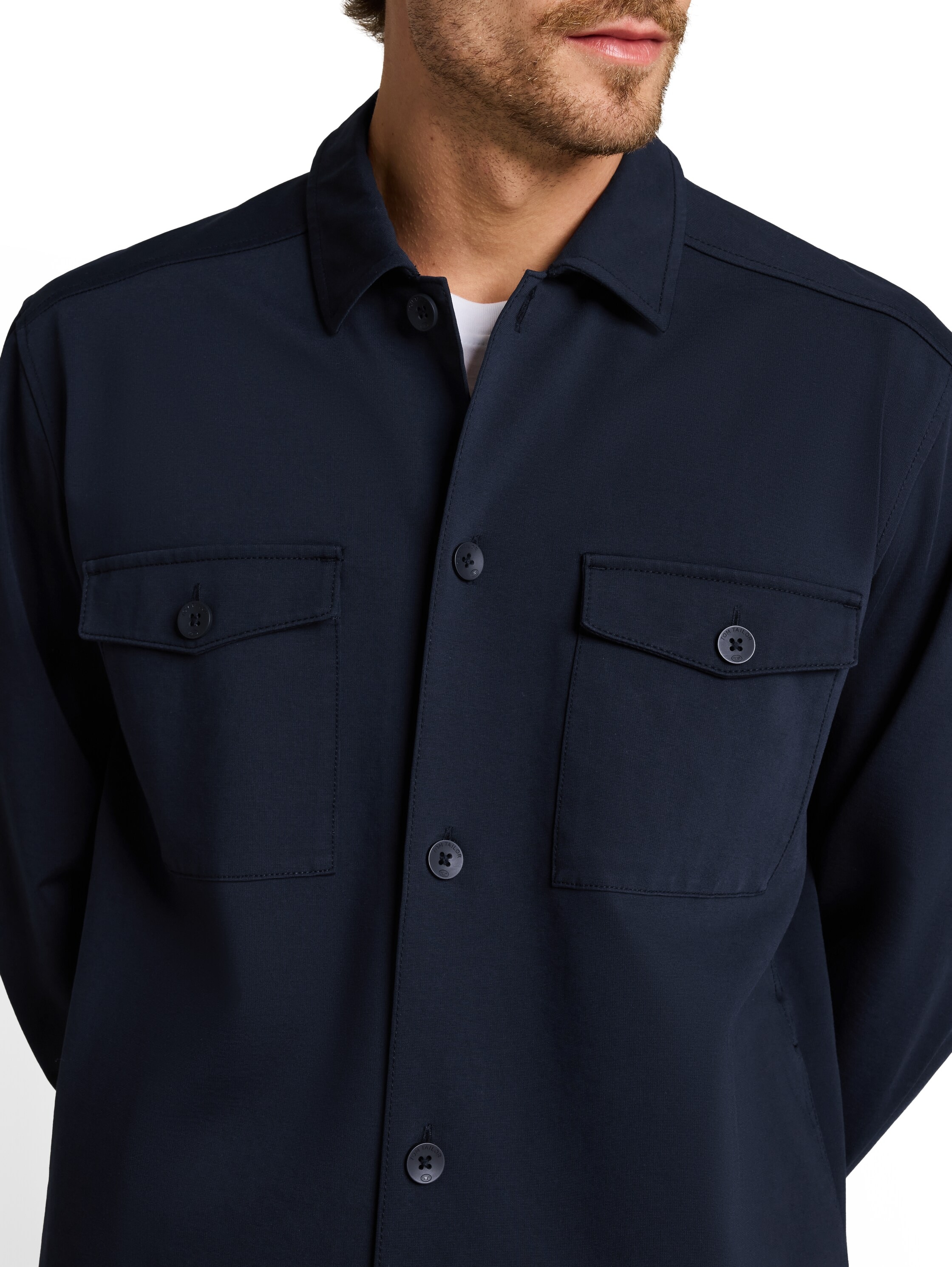 TOM TAILOR Langarmhemd im Overshirt-Style und mit Hemdkragen