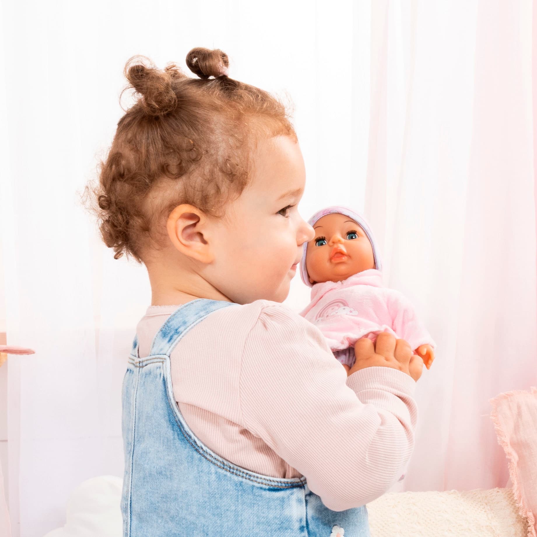 Bayer Babypuppe »My First Baby, Regenbogen-Outfit«, mit Schlafaugen