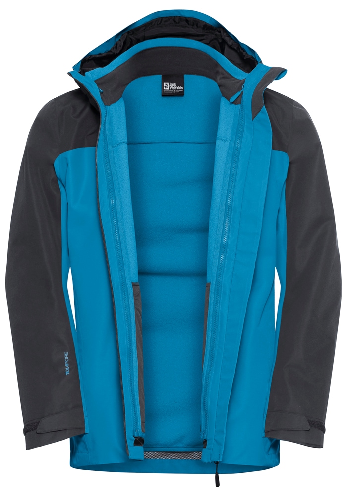 Jack Wolfskin 3-in-1-Funktionsjacke »TAUBENBERG 3IN1 JKT M«, mit Kapuze, 3in1, wasserdicht, Übergangsjacke
