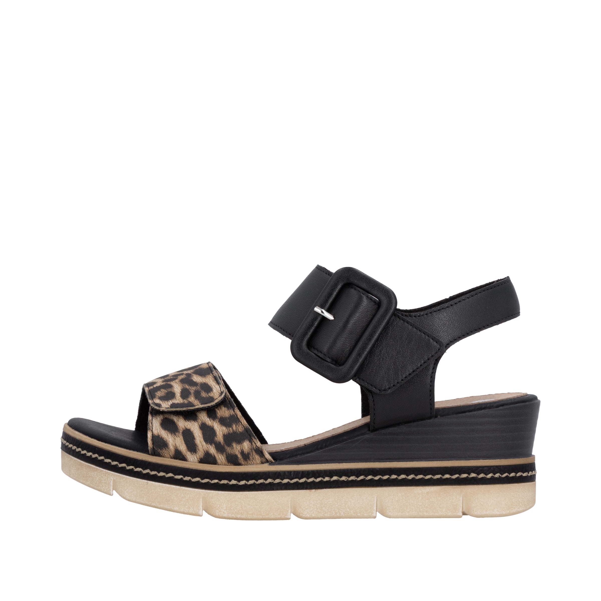 Remonte Keilsandalette  Sommerschuh, Sandale mit praktischen Klettverschlüssen