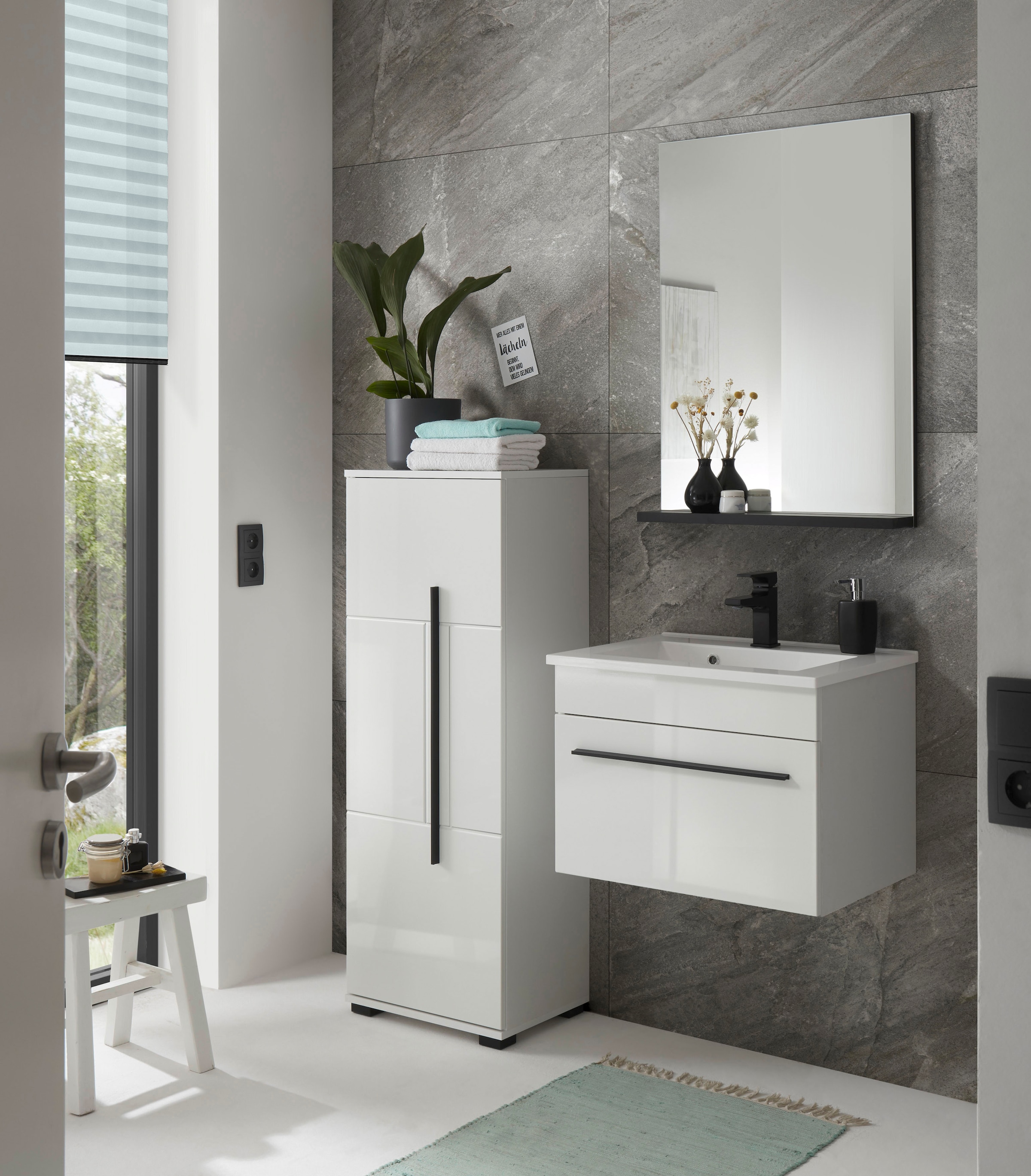 Home affaire Badmöbel-Set »Cantara, Bad im modernen Design, 3-teiliges Badezimmer« Set, 3 Stk. tlg.