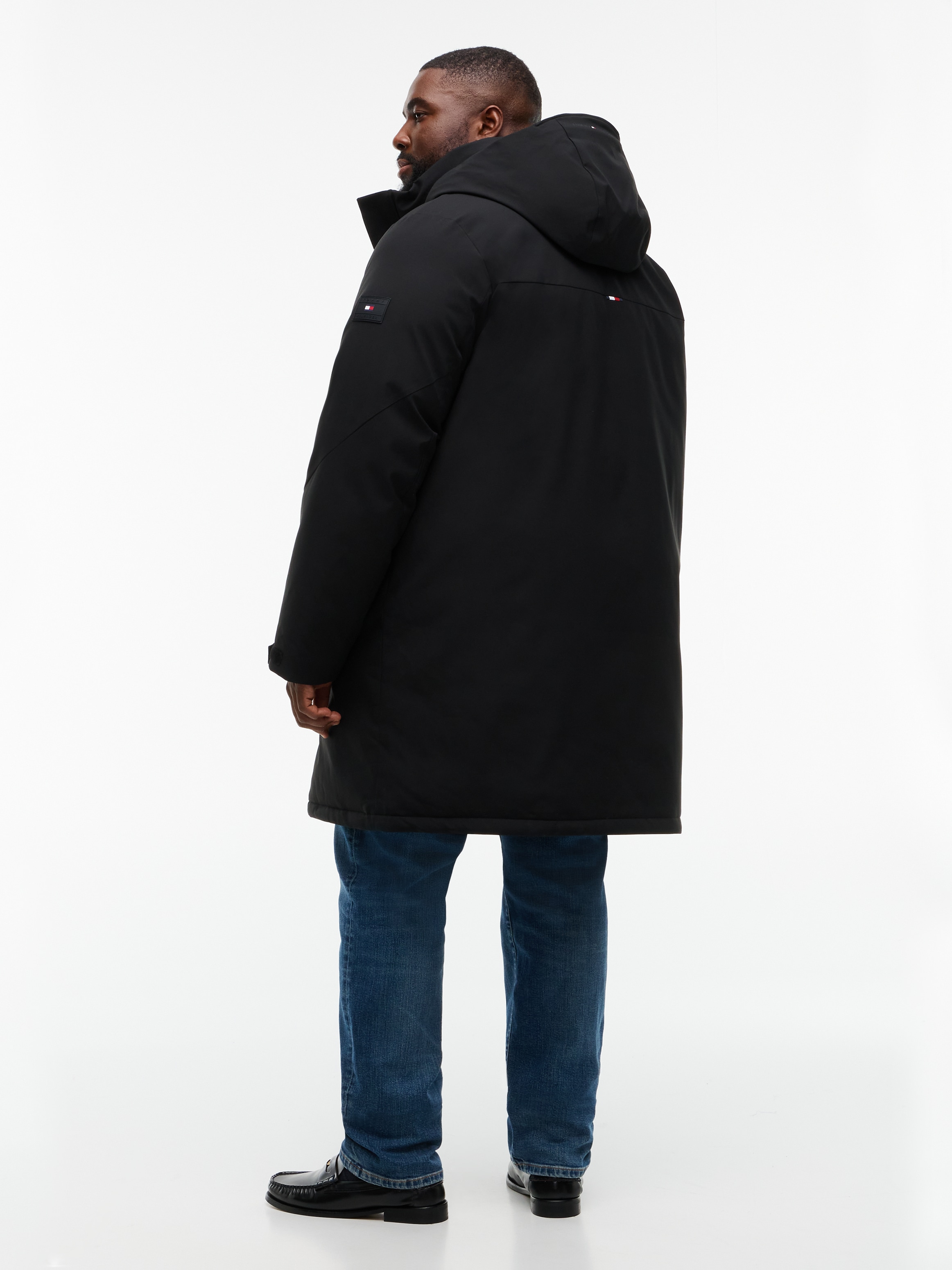 Tommy Hilfiger Big & Tall Funktionsmantel »HOODED PARKA« Große Größen Tech Winterparka Jacke Wasserabweisend abnehmbare Kapuze