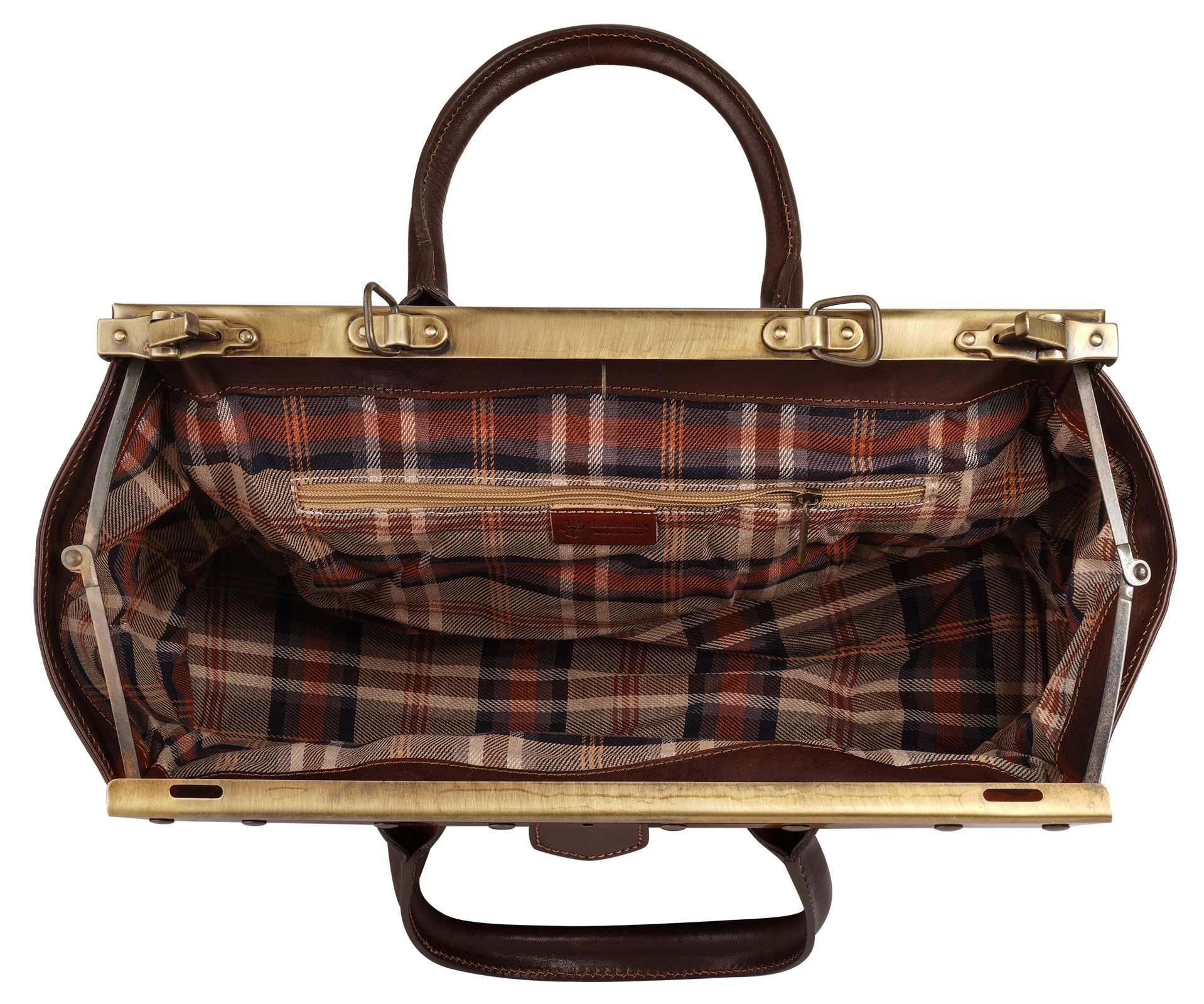 Piké Reisetasche echt Leder, Made in Italy