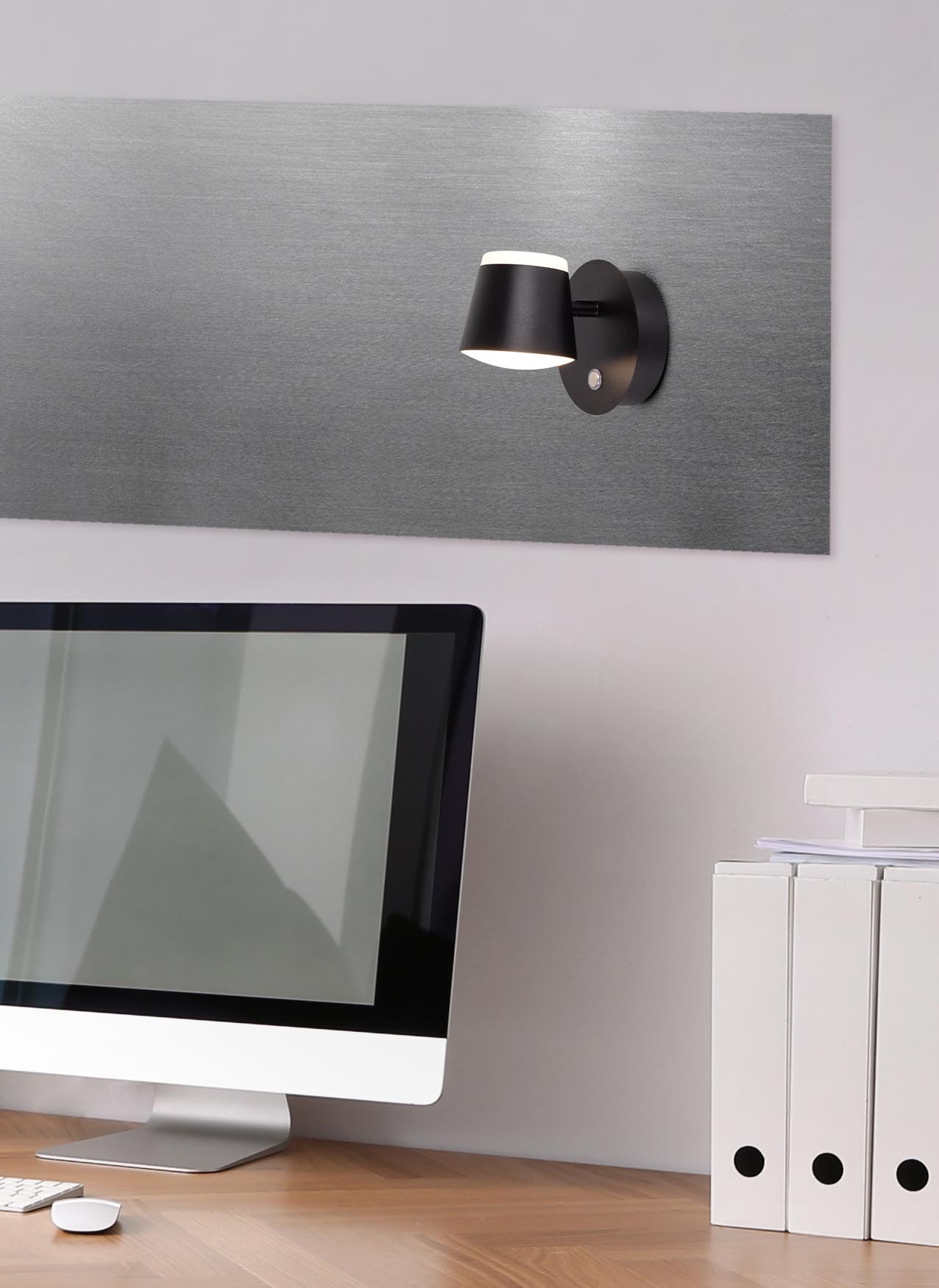 näve LED Wandleuchte »Tondo« LED-Modul 1 Stk. Warmweiß magnetisch, Akku Aufladung per USB-C Kabel, dimmbar per touch, Memory