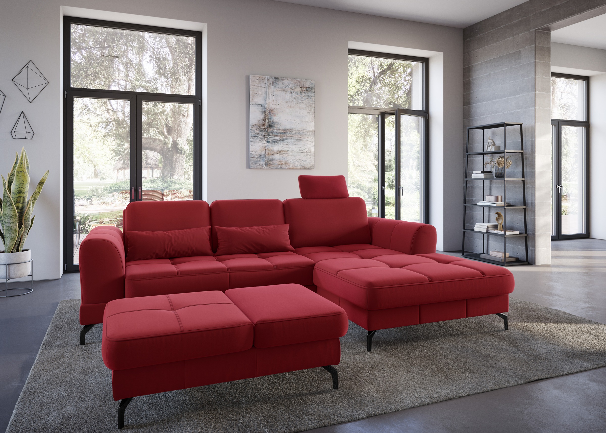 sit&more Hocker »Bendigo«, mit Klappfunktion, Bodenfreiheit 12 cm, wahlweise in 2 Fußfarben
