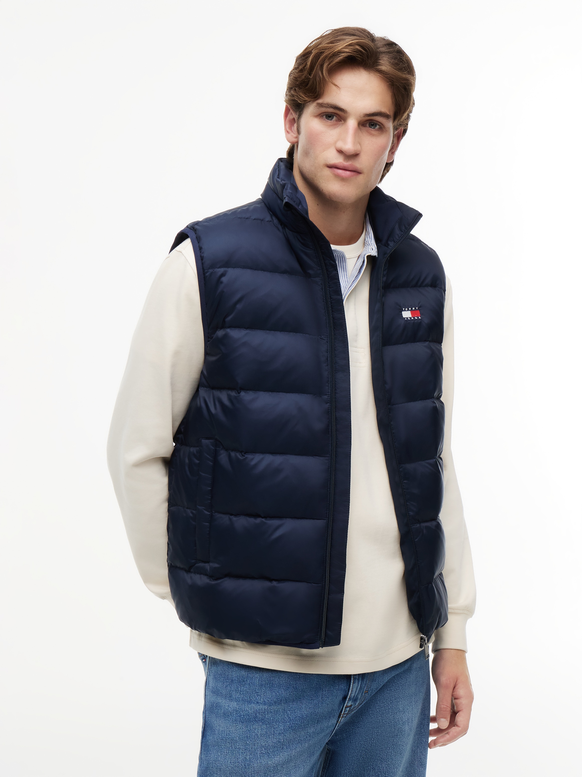 Tommy Jeans Daunenweste »TJM LIGHT DOWN PACKABLE VEST« Regular fit mit Stehkragen