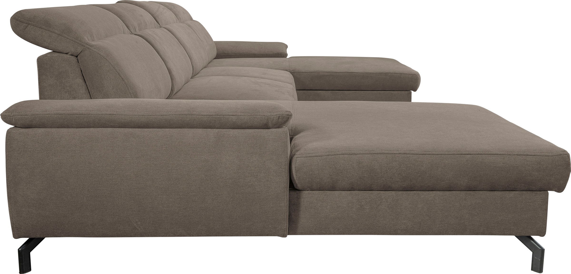 WERK2 Wohnlandschaft »Slavio U-Form«, Modernes U-Sofa mit Schlaffunktion, Bettkasten, Kopfteile verstellbar