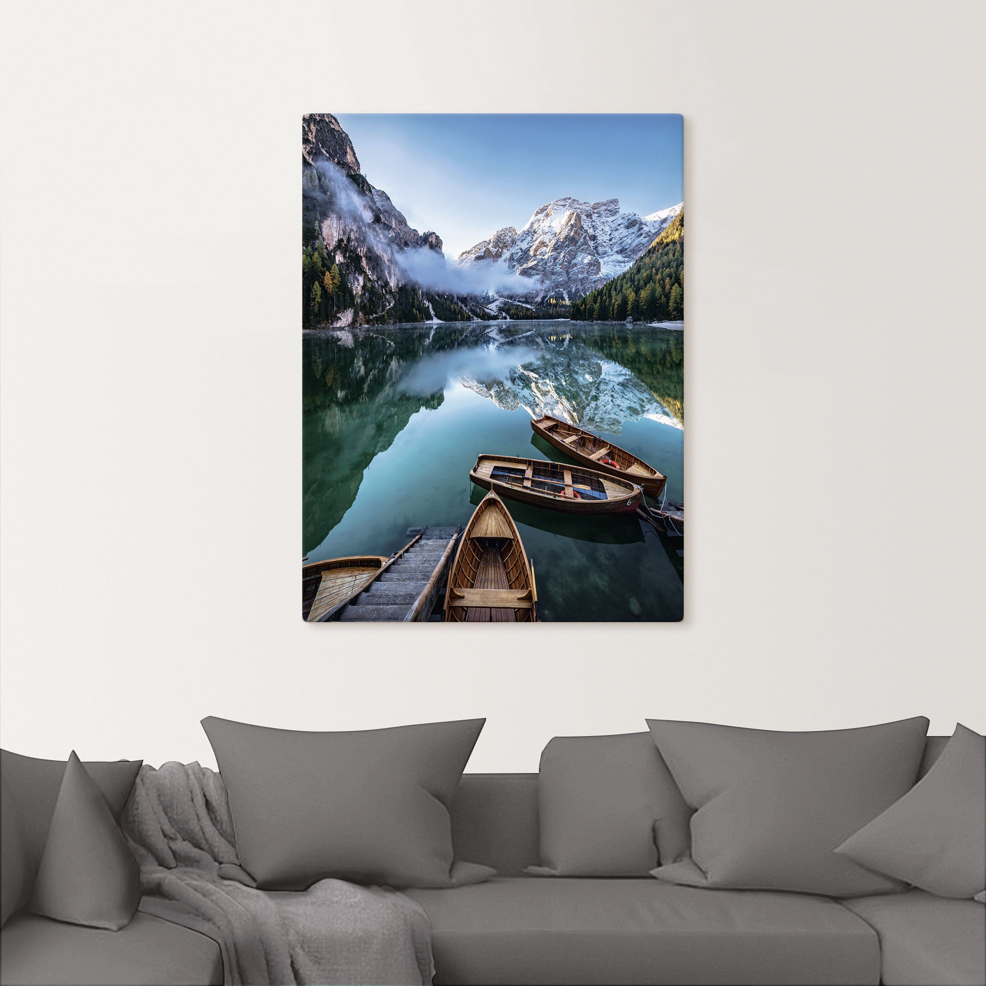 Artland Wandbild »Pragser Wildsee in Südtirol« 1 Stk. tlg. als Alubild, Leinwandbild in verschied. Größen
