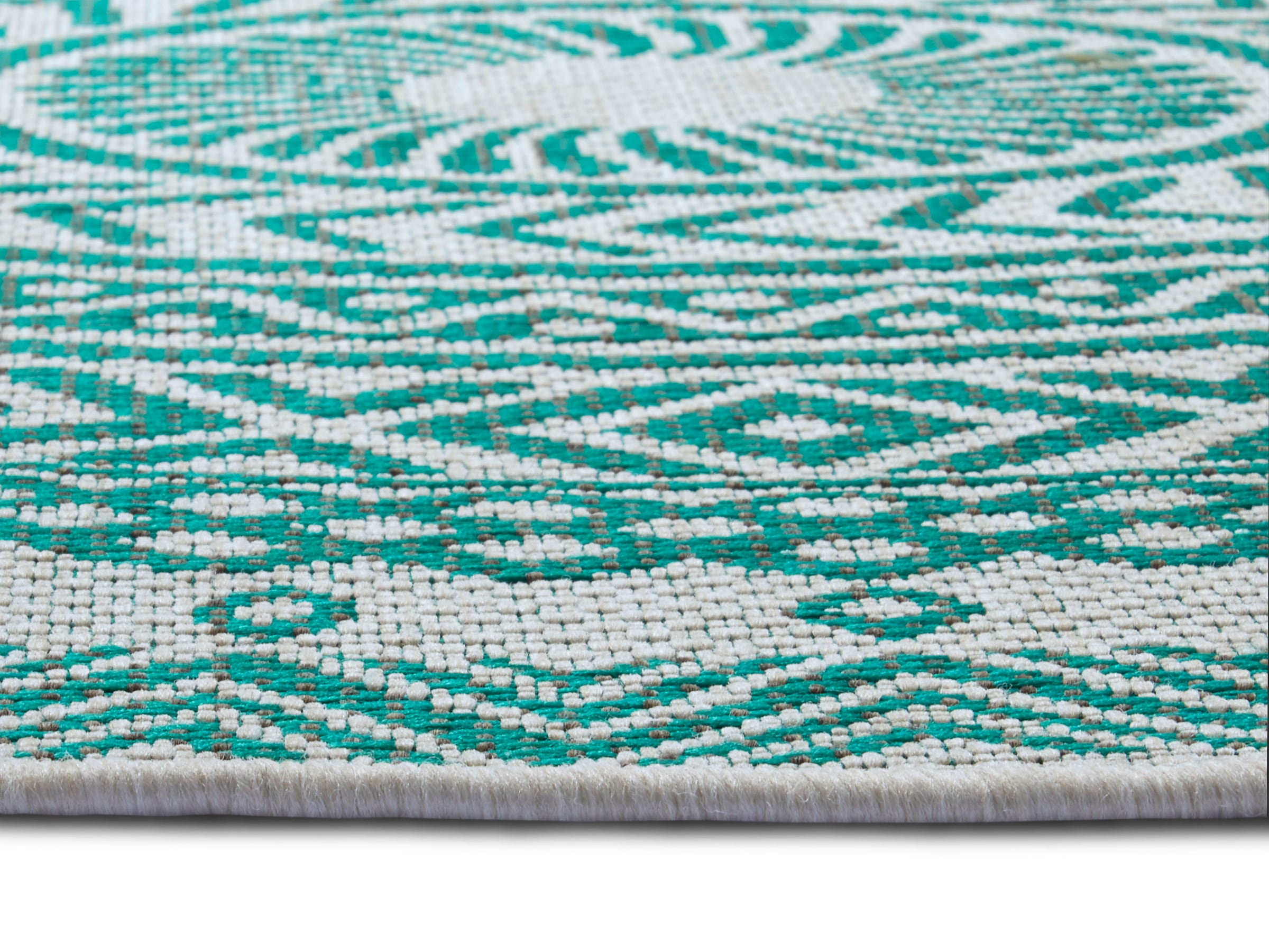 NORTHRUGS Teppich »Giro«, rund, Flachgewebe Mandala Design, gekettelt,  Robust, Pflegeleicht online kaufen