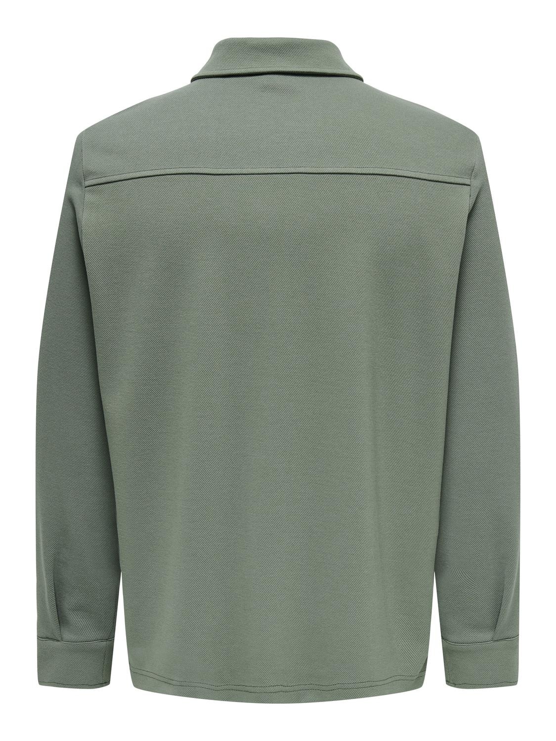 ONLY & SONS Langarmhemd »ONSNEWKODYL OVERSHIRT SWEAT NOOS« Materialmix, regular fit