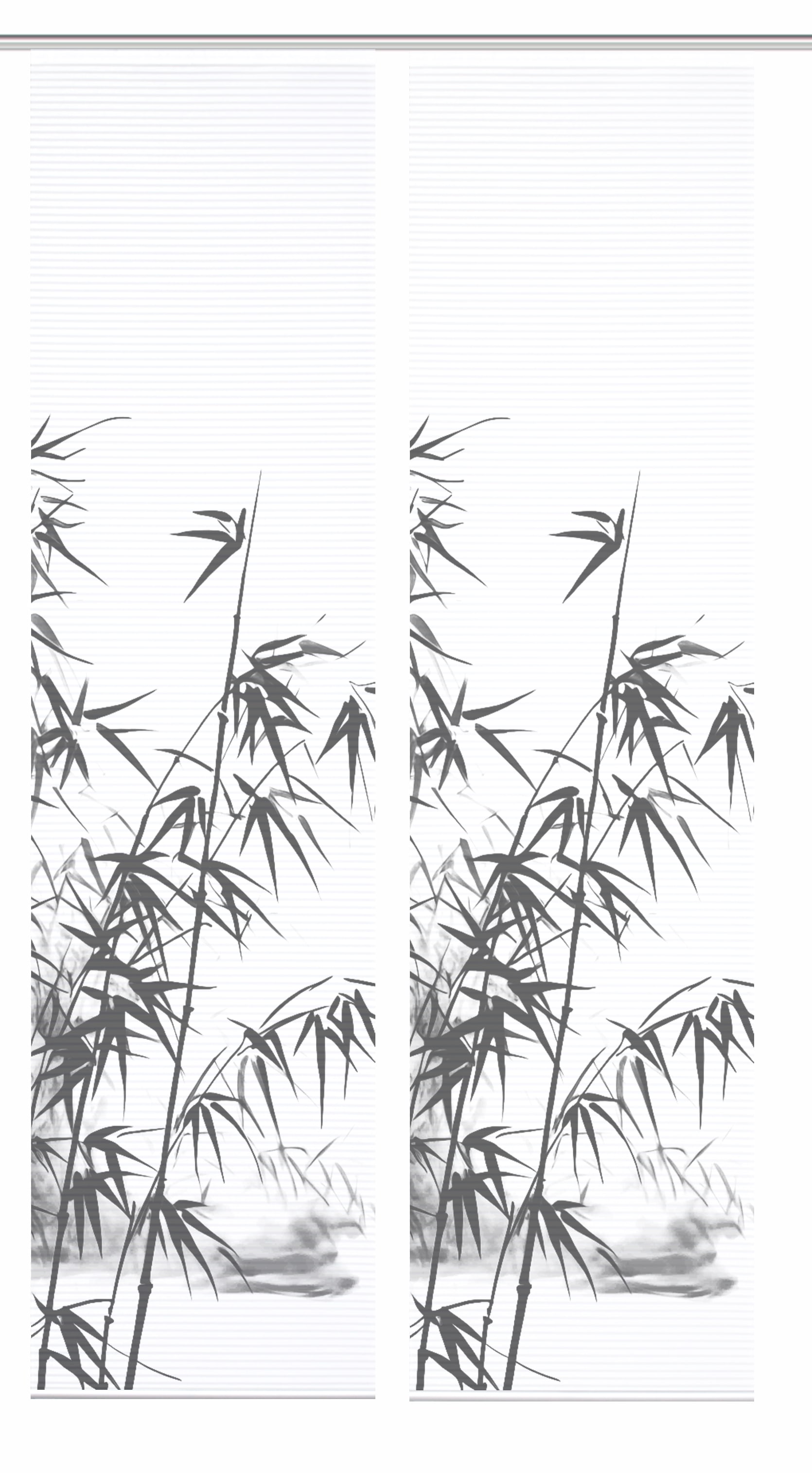 HOME in green Schiebegardine »RUFUS« Paneelwagen 2 Stk. tlg. Bambusoptik, SET, recycelt, Digitaldruck