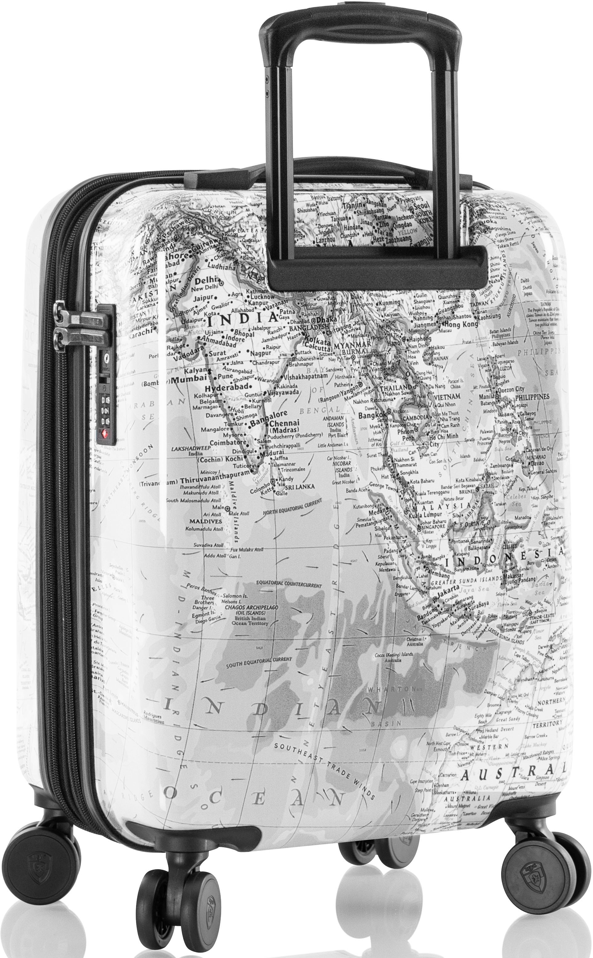 Heys Hartschalen-Trolley »Journey 3G schwarz/weiß, 53 cm«, 4 Rollen, Heys x Joachim Llambi Handgepäck-Koffer Reisegepäck