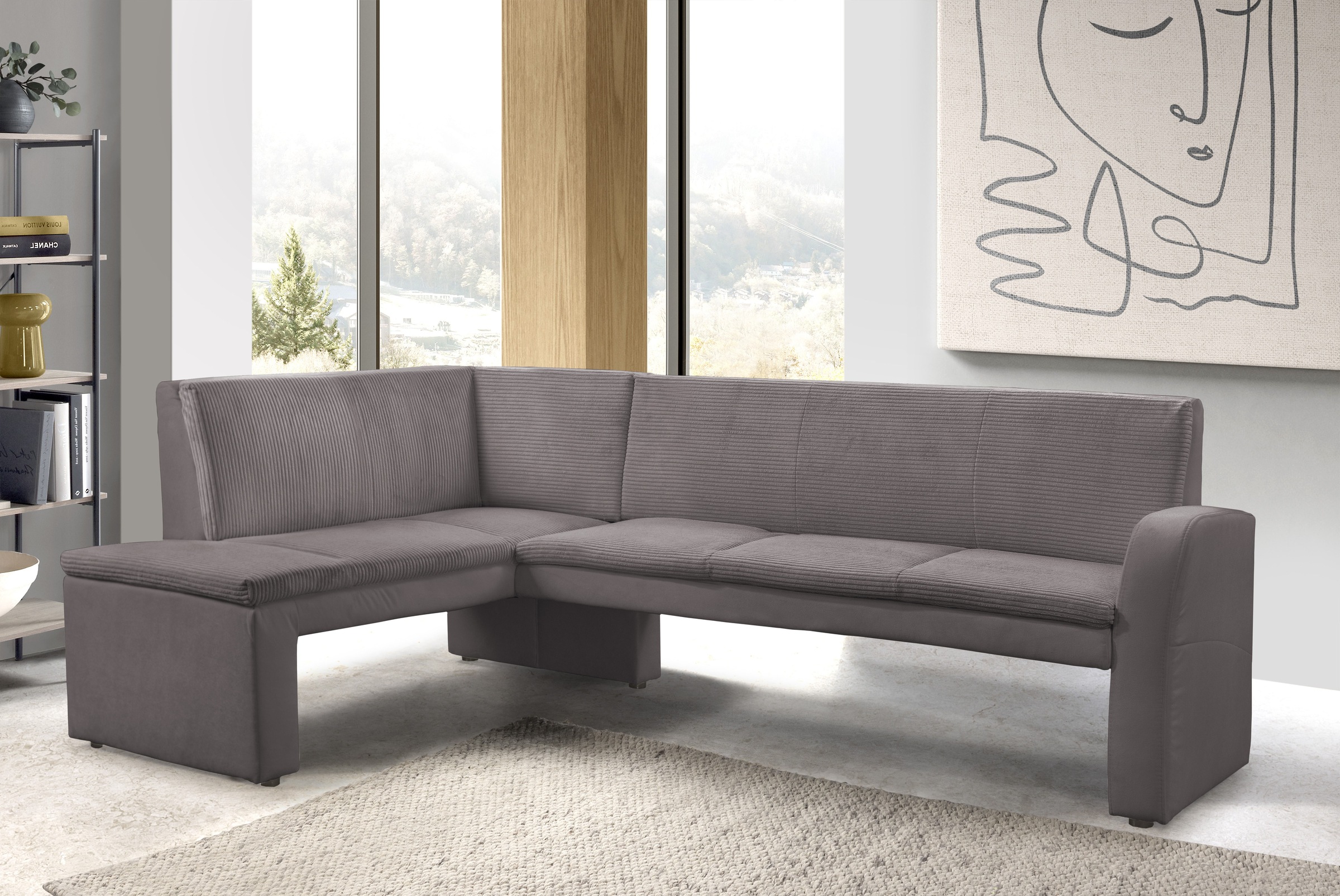 exxpo - sofa fashion Eckbank »Cortado, elegant und modern mit hohem Sitzkomfort« hohe Bodenfreiheit, schöne Detailverarbeitung, wahlweise Lederbezug