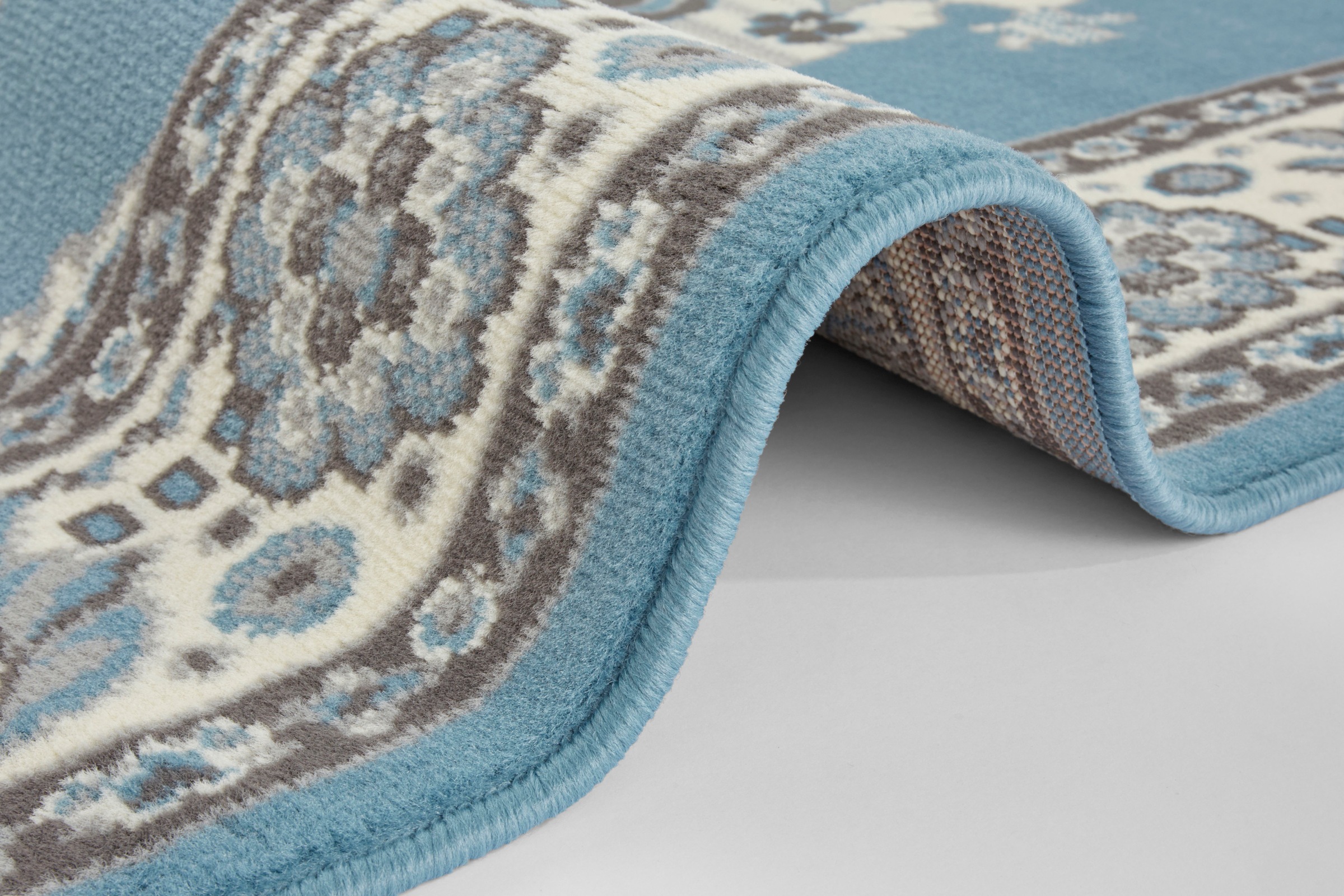Home affaire Teppich »Nef«, rechteckig, 8 mm Höhe, Kurzflor, Vintage-Design, Orient-Optik, mit Bordüre