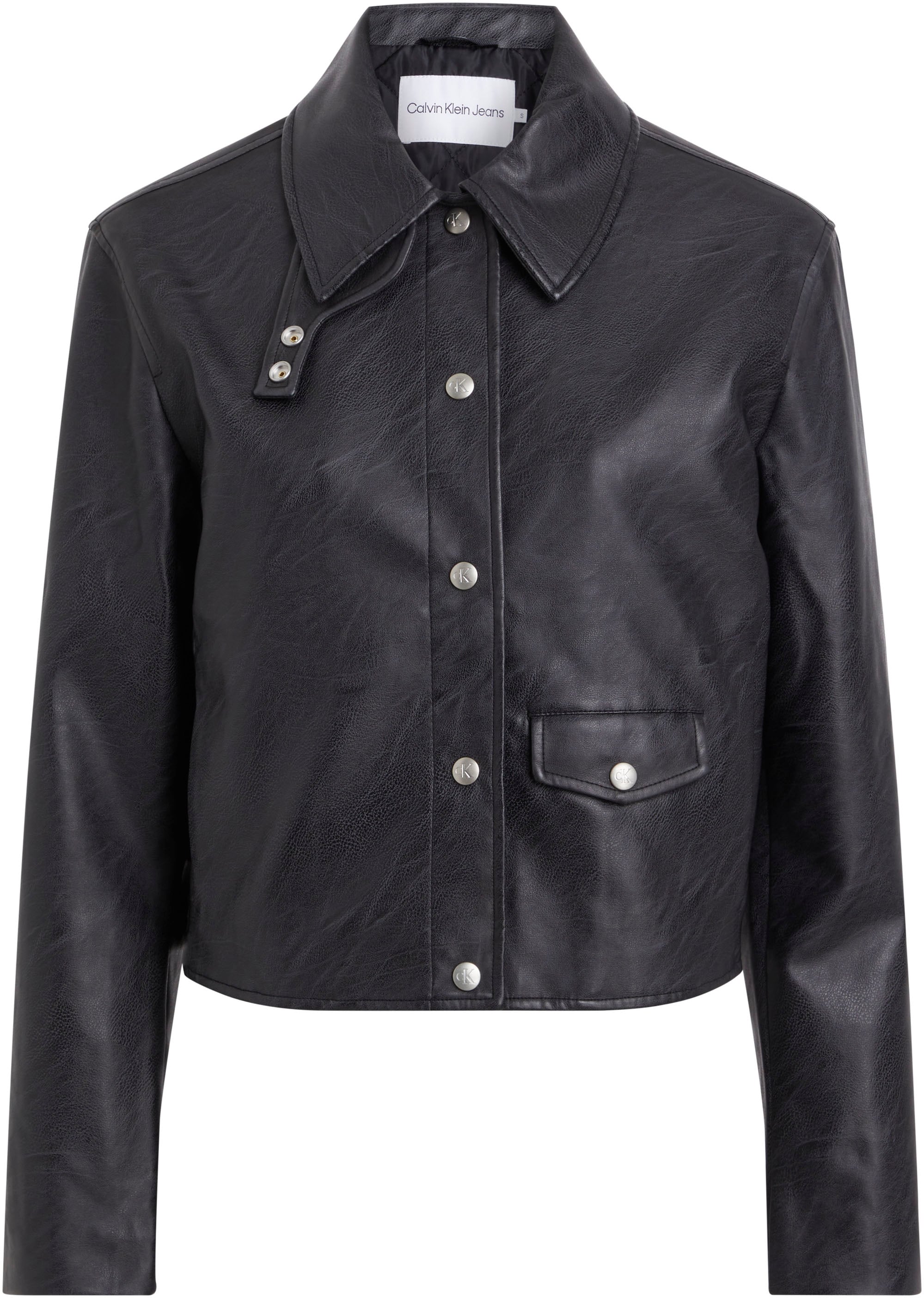 Calvin Klein Jeans Lederimitatjacke »SHORT FAUX LEATHER JACKET«
