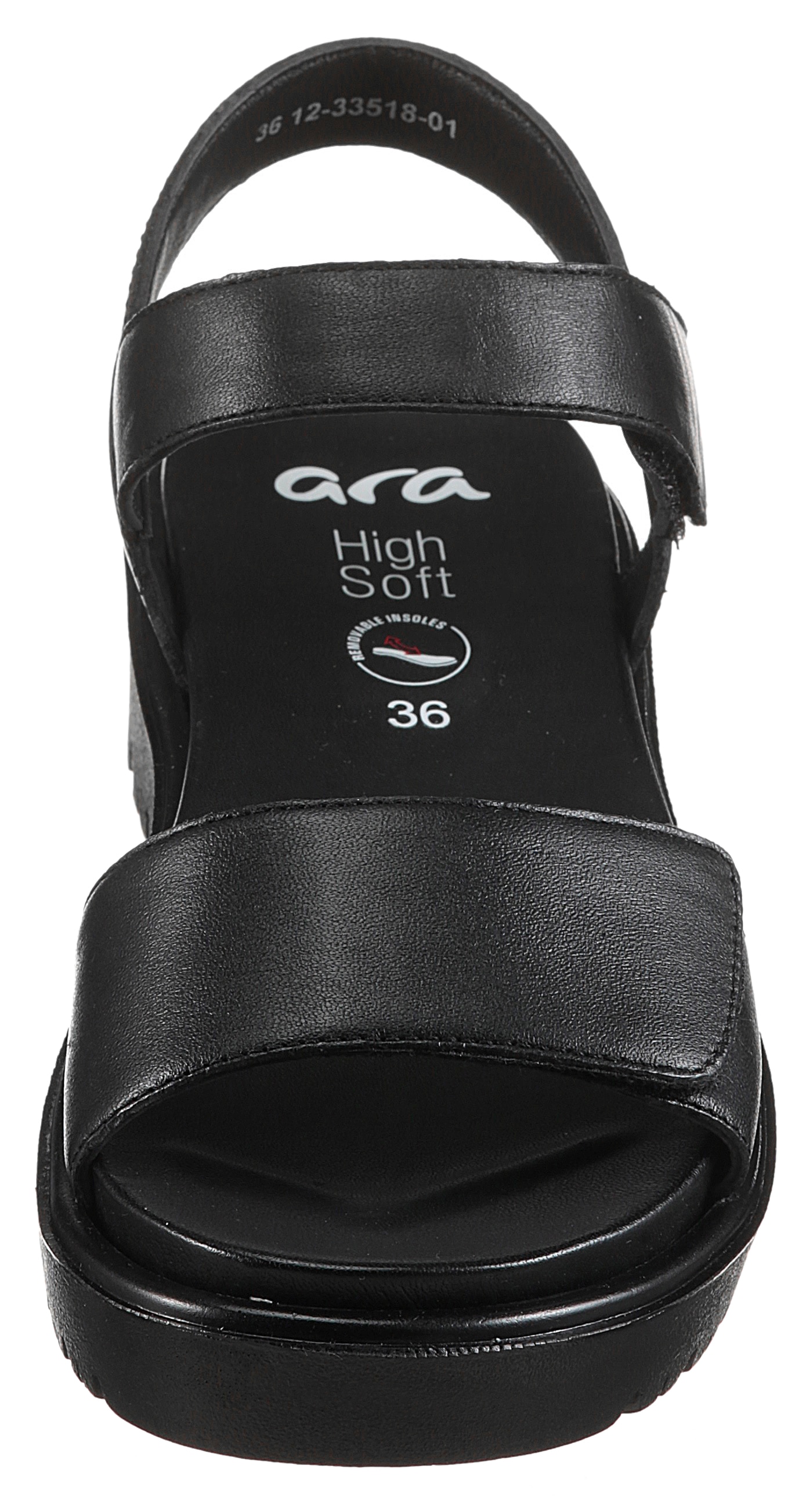 Ara Sandalette »BILBAO«, Sommerschuh, Sandale, Keilabsatz, Klett, Weite G (weit)