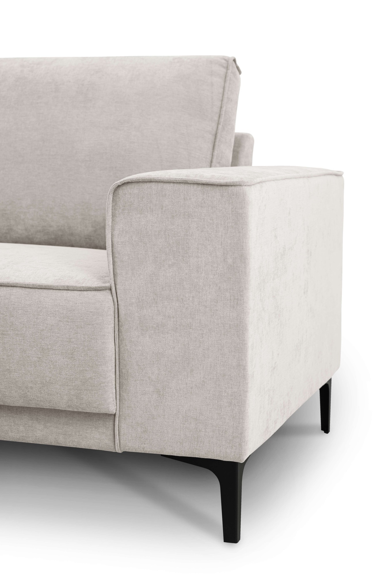 OTTO home Ecksofa »Polsterecke Oland, Struktur, Flachgewebe, Luxus-Microfaser, Boucle« L-Form, 280 cm, Wellenunterfederung, Skandi-Design, Metallfüße