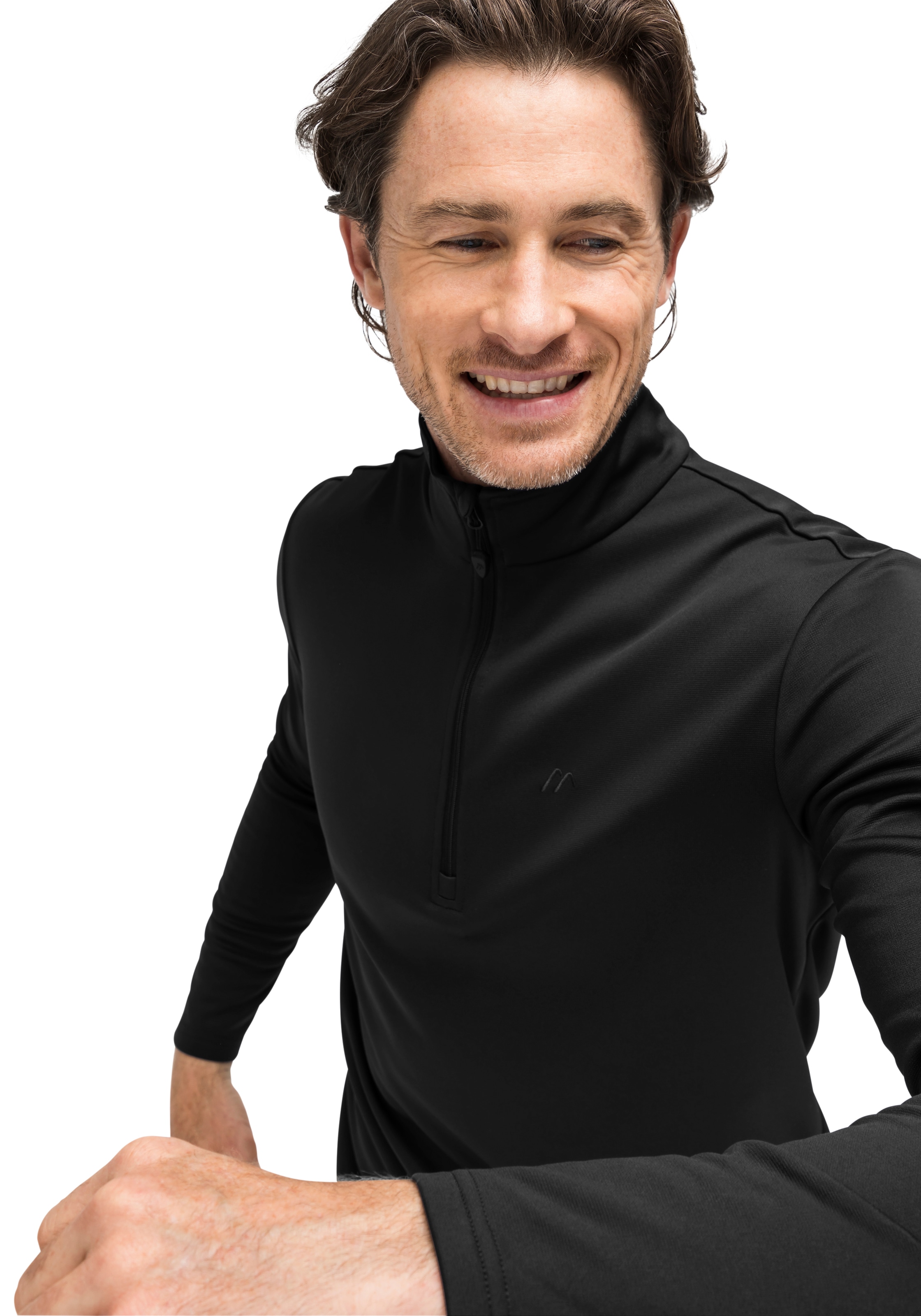 Maier Sports Fleecepullover »Felix«, Herren Fleece, funktioneller Midlayer, Half-Zip, Regular Fit
