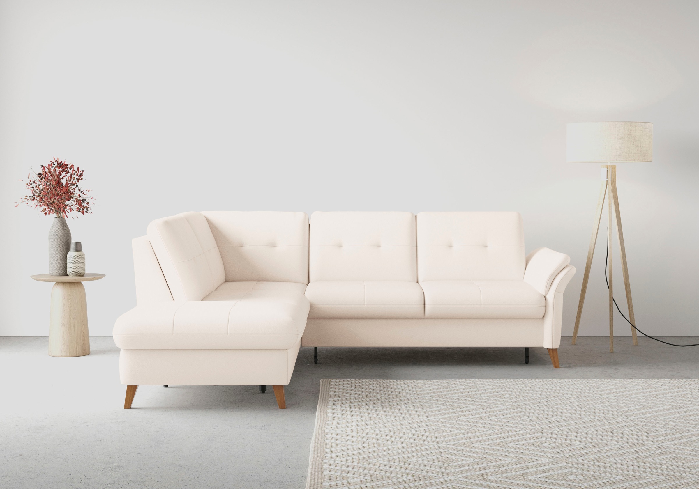 sit&more Ecksofa »Göteborg«, inkl. Sitztiefenverstellung, wahlweise mit Bettfunktion & Bettkasten