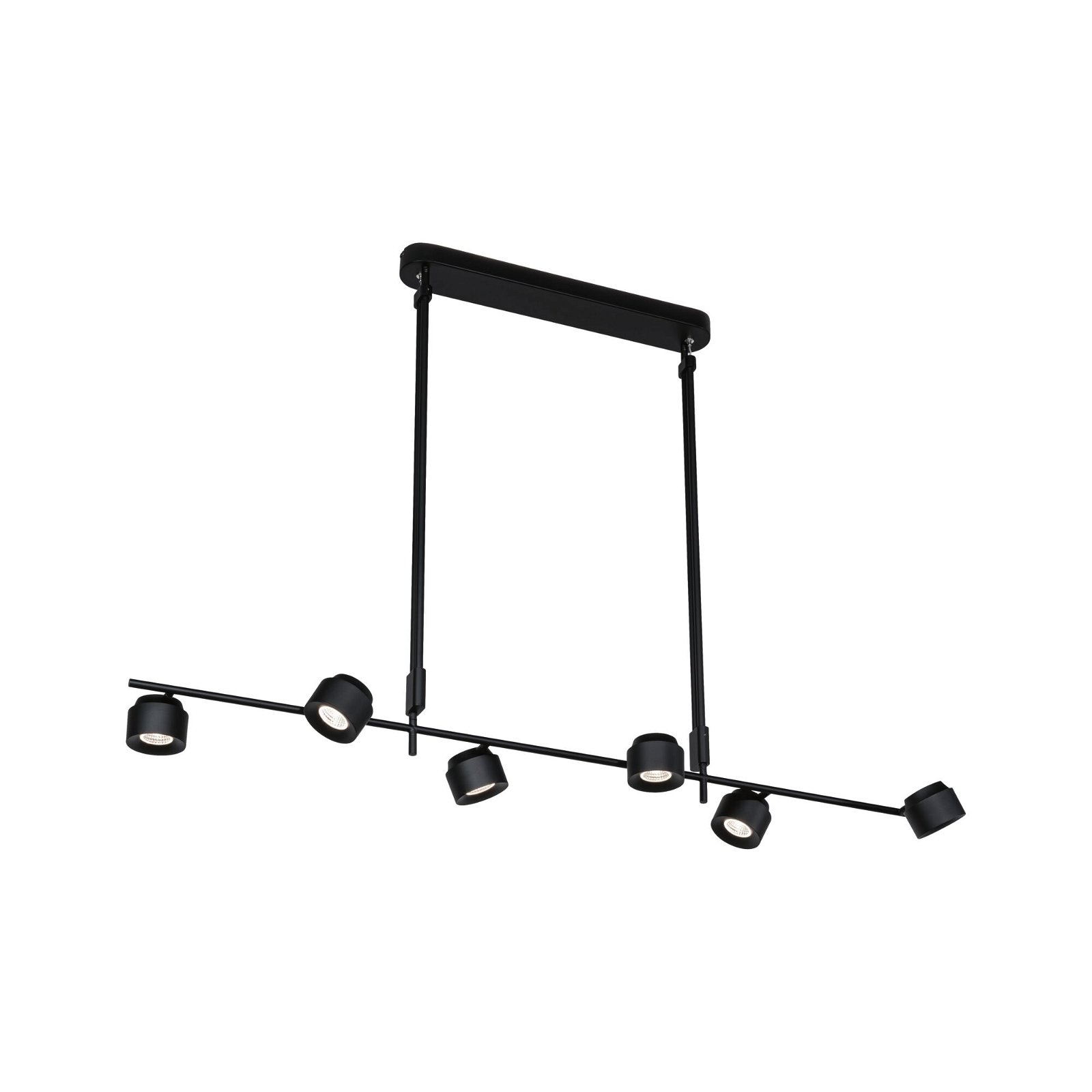 Paulmann LED Pendelleuchte »Puric Pane Effect 6x 6,5W Schwarz 230V Metall/Kunststoff«, 6 flammig, 3-step-dimmbar